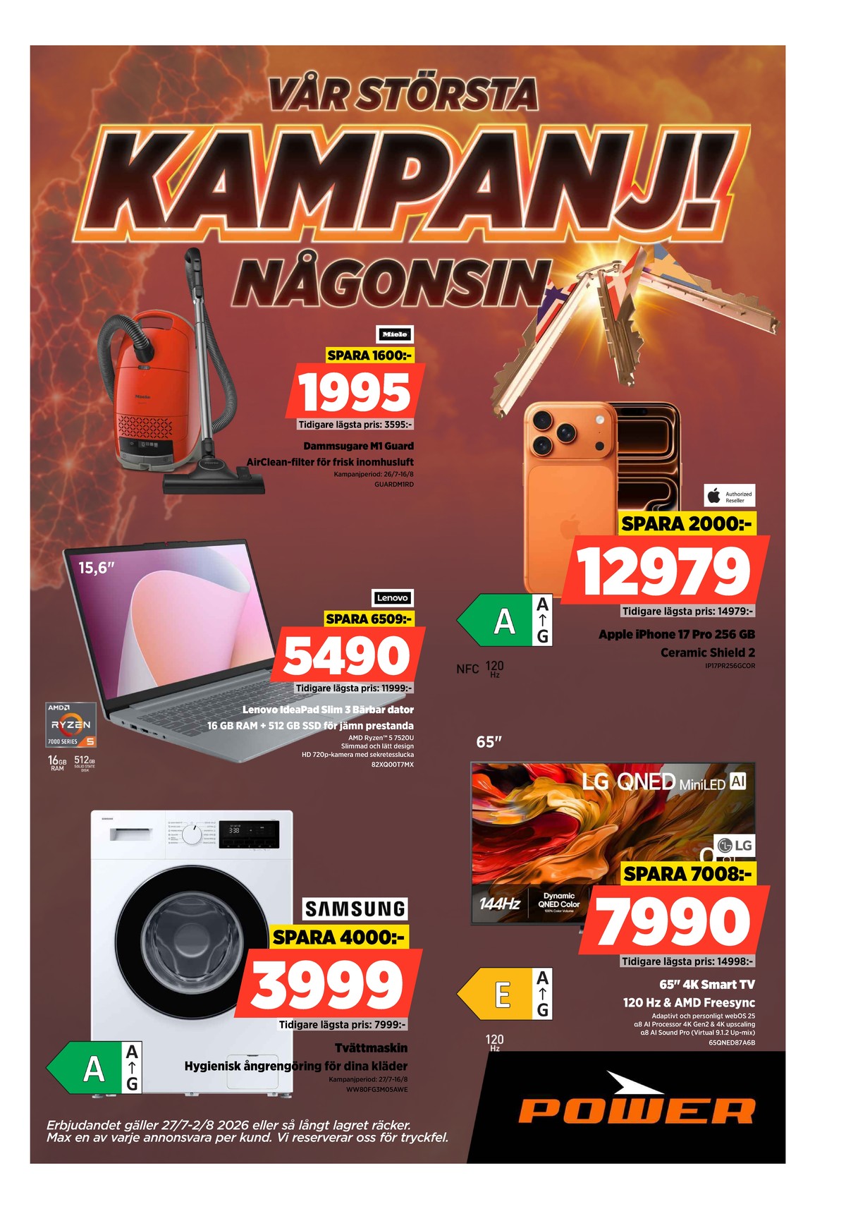 Se Power reklamblad för vecka 31 på Kampanjveckan.se. Se bra erbjudanden på många varor. Läs reklambladet här! Sida 1