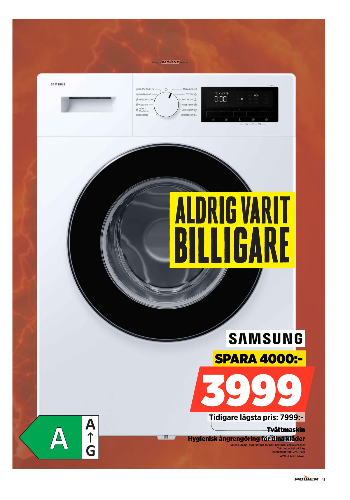 Se Power reklamblad för vecka 31 på Kampanjveckan.se. Se bra erbjudanden på många varor. Läs reklambladet här! Sida 41