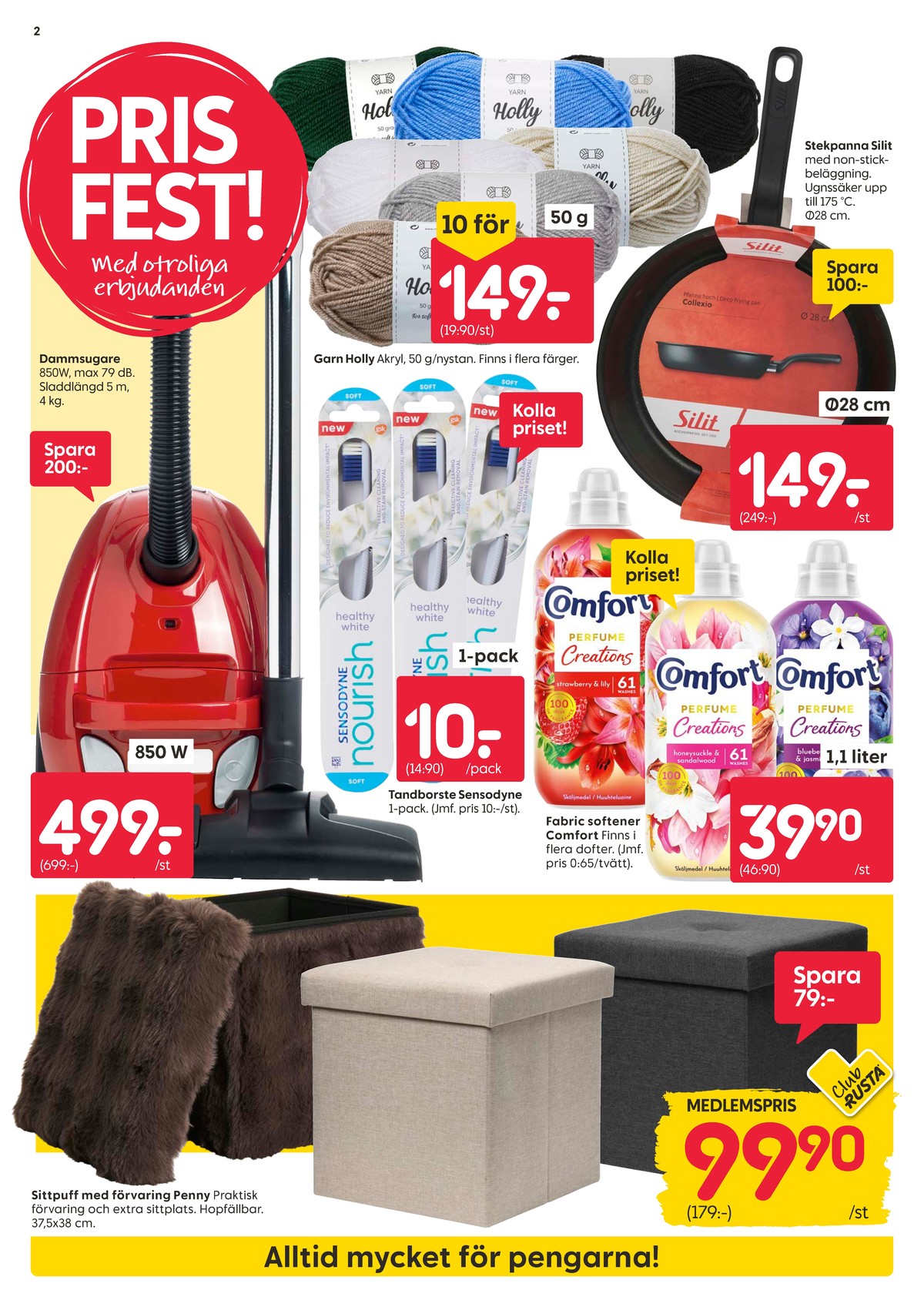 Se Rusta reklamblad för vecka 31 på Kampanjveckan.se. Se bra erbjudanden på många varor. Läs reklambladet här! Sida 2