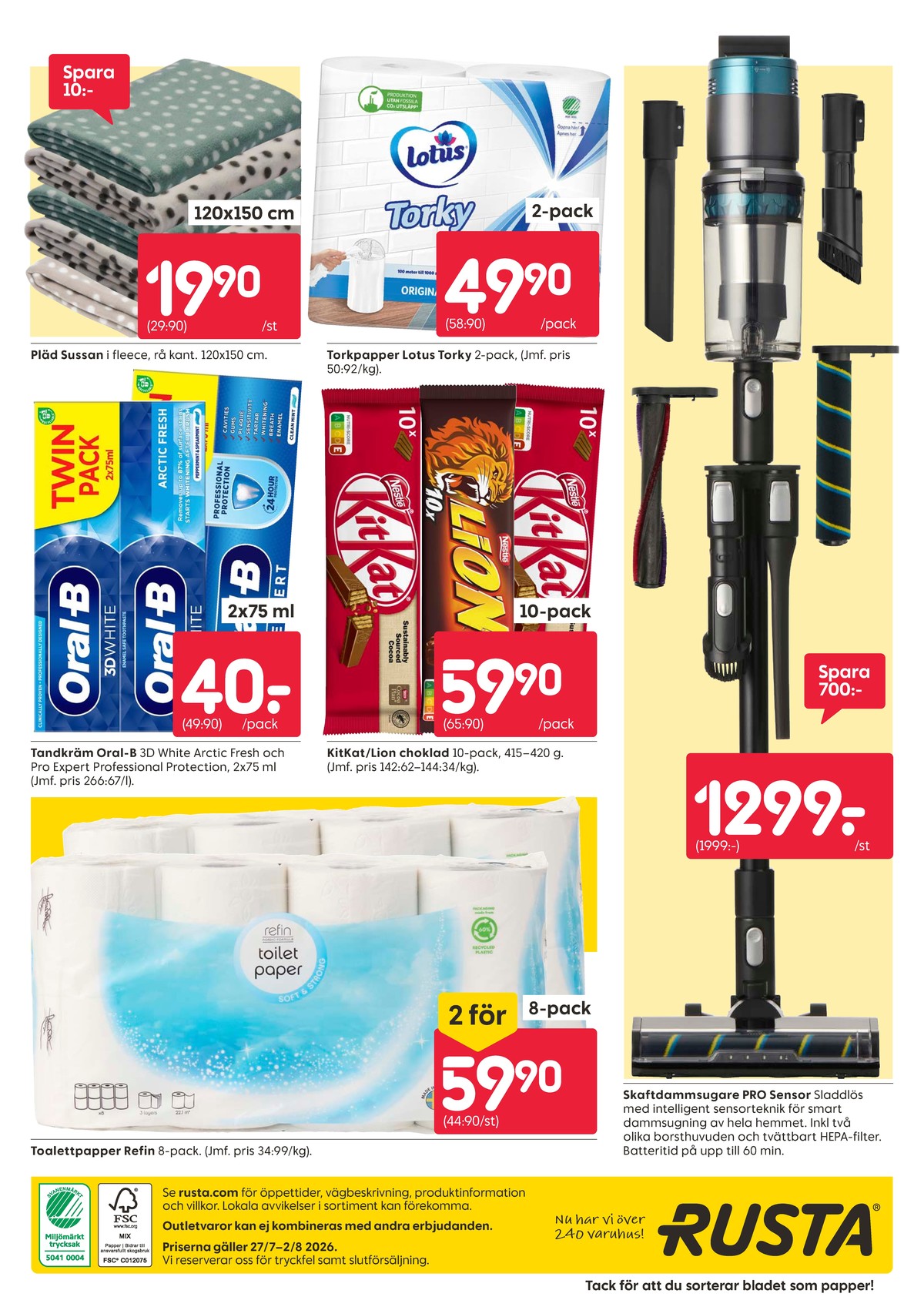 Se Rusta reklamblad för vecka 31 på Kampanjveckan.se. Se bra erbjudanden på många varor. Läs reklambladet här! Sida 16