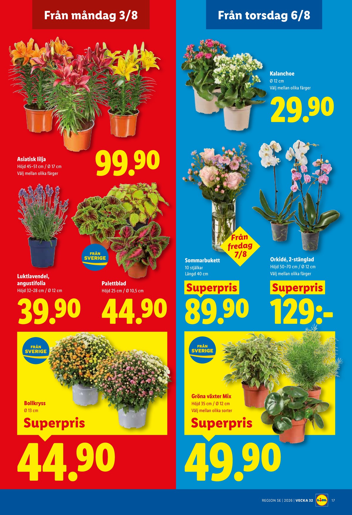 Se Lidl reklamblad för vecka 32 på Kampanjveckan.se. Se bra erbjudanden på många varor, t.ex. krukväxt okänd eller krukväxt okänd. Läs reklambladet här! Sida 19
