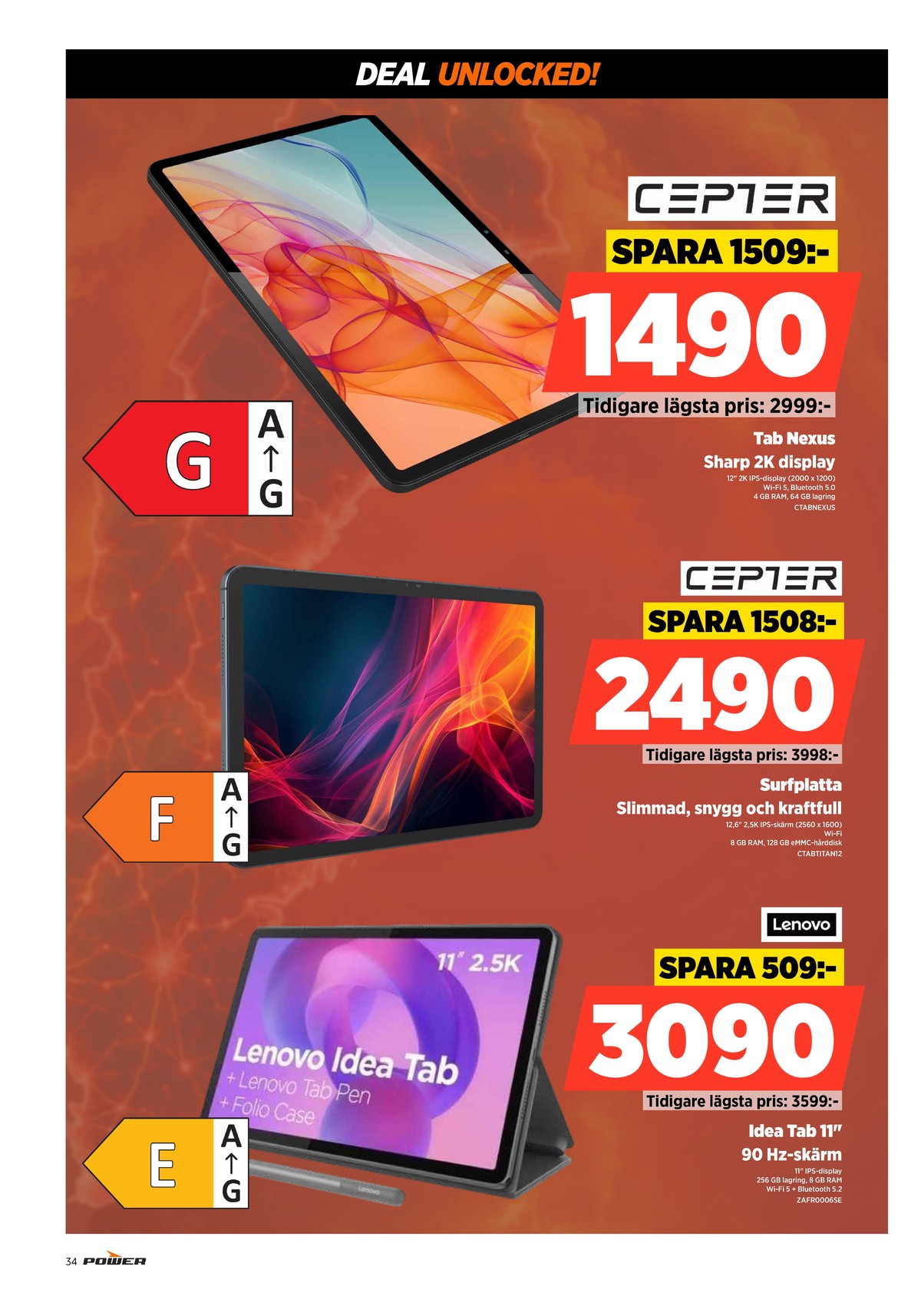 Se Power reklamblad för vecka 32 på Kampanjveckan.se. Se bra erbjudanden på många varor. Läs reklambladet här! Sida 34