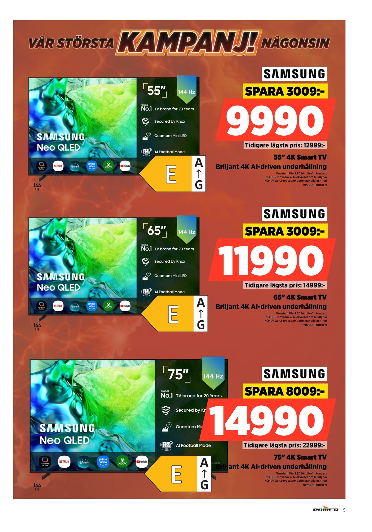 Se Power reklamblad för vecka 32 på Kampanjveckan.se. Se bra erbjudanden på många varor. Läs reklambladet här! Sida 5