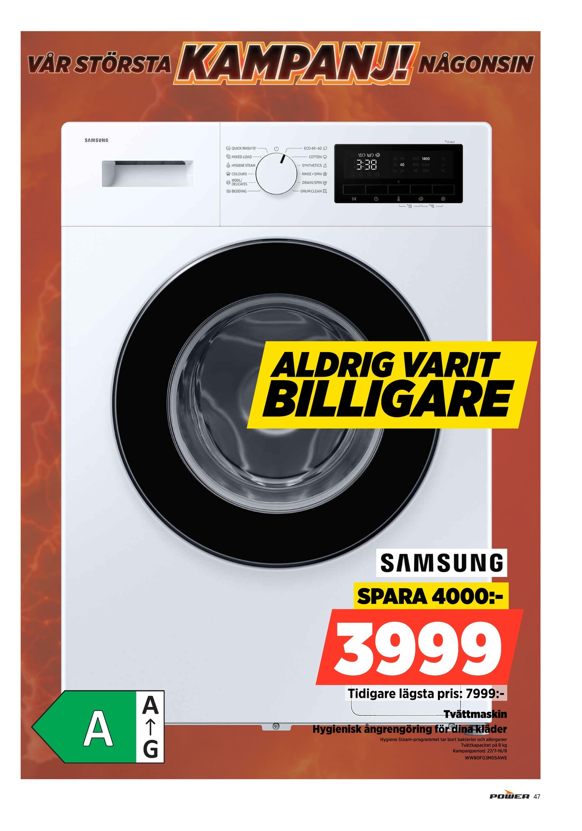 Se Power reklamblad för vecka 32 på Kampanjveckan.se. Se bra erbjudanden på många varor. Läs reklambladet här! Sida 47