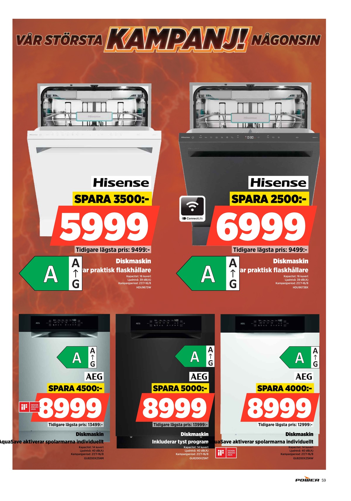 Se Power reklamblad för vecka 32 på Kampanjveckan.se. Se bra erbjudanden på många varor. Läs reklambladet här! Sida 59