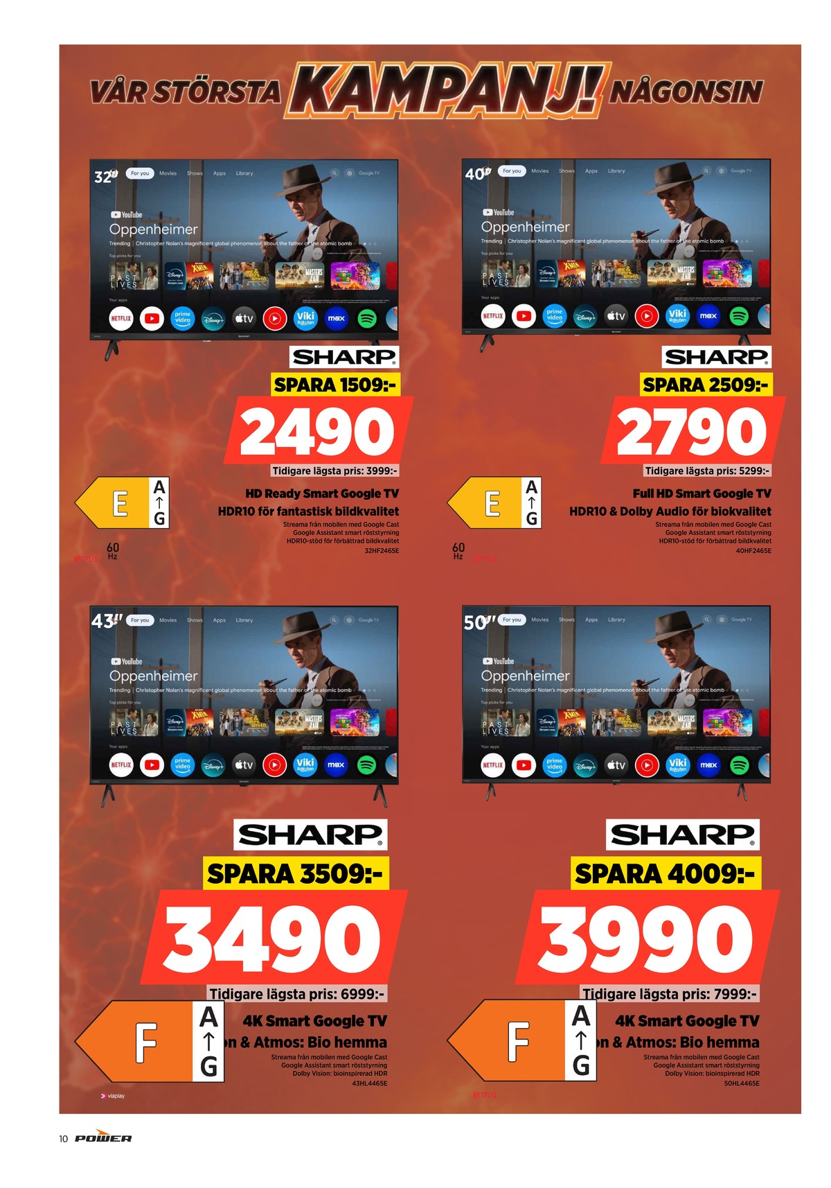 Se Power reklamblad för vecka 32 på Kampanjveckan.se. Se bra erbjudanden på många varor. Läs reklambladet här! Sida 10