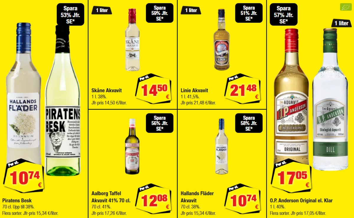 Se Calle reklamblad för vecka 33 på Kampanjveckan.se. Se bra erbjudanden på många varor, t.ex. snaps fläder eller snaps piratens besk. Läs reklambladet här! Sida 14
