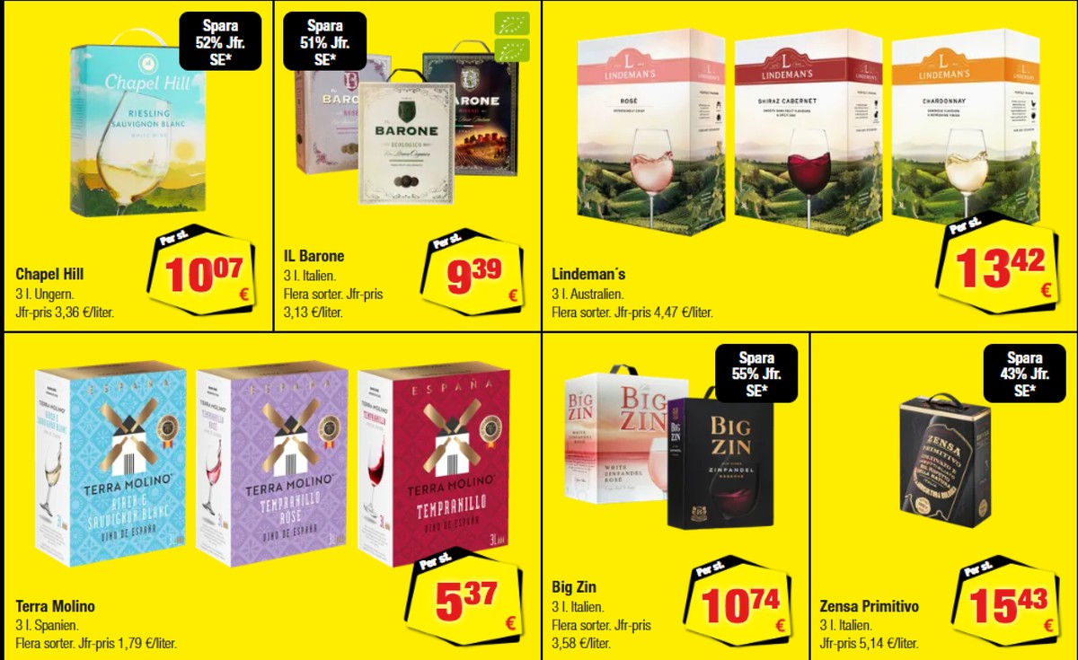 Se Calle reklamblad för vecka 33 på Kampanjveckan.se. Se bra erbjudanden på många varor, t.ex. röd vin okänd eller röd vin okänd. Läs reklambladet här! Sida 18
