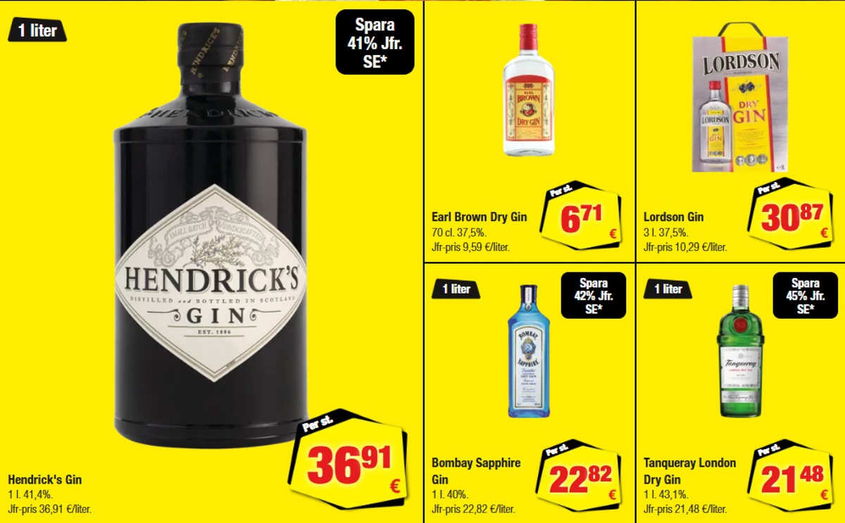 Se Calle reklamblad för vecka 33 på Kampanjveckan.se. Se bra erbjudanden på många varor, t.ex. gin tanqueray eller gin lordson. Läs reklambladet här! Sida 9
