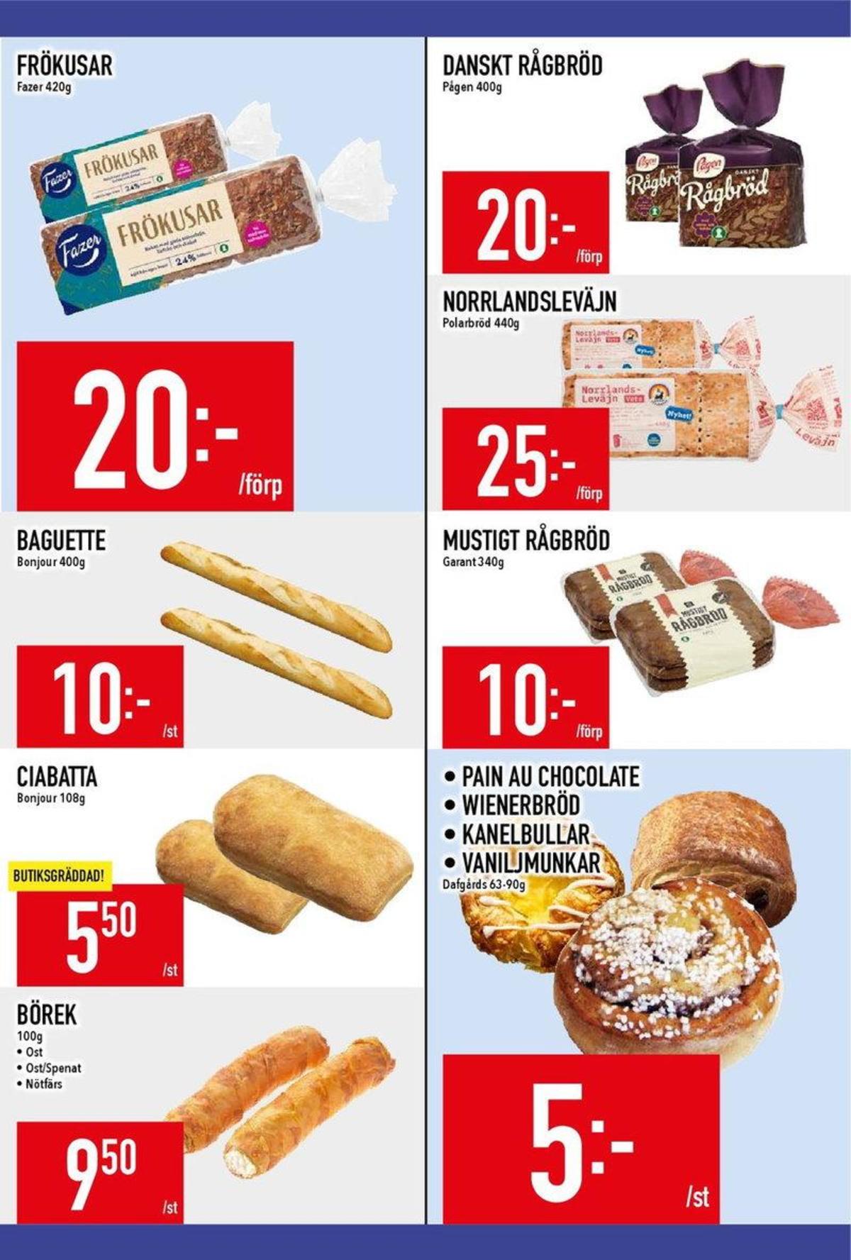Se MatDax reklamblad för vecka 33 på Kampanjveckan.se. Se bra erbjudanden på många varor, t.ex. matbröd frökusar eller rågbröd mustigt. Läs reklambladet här! Sida 8

