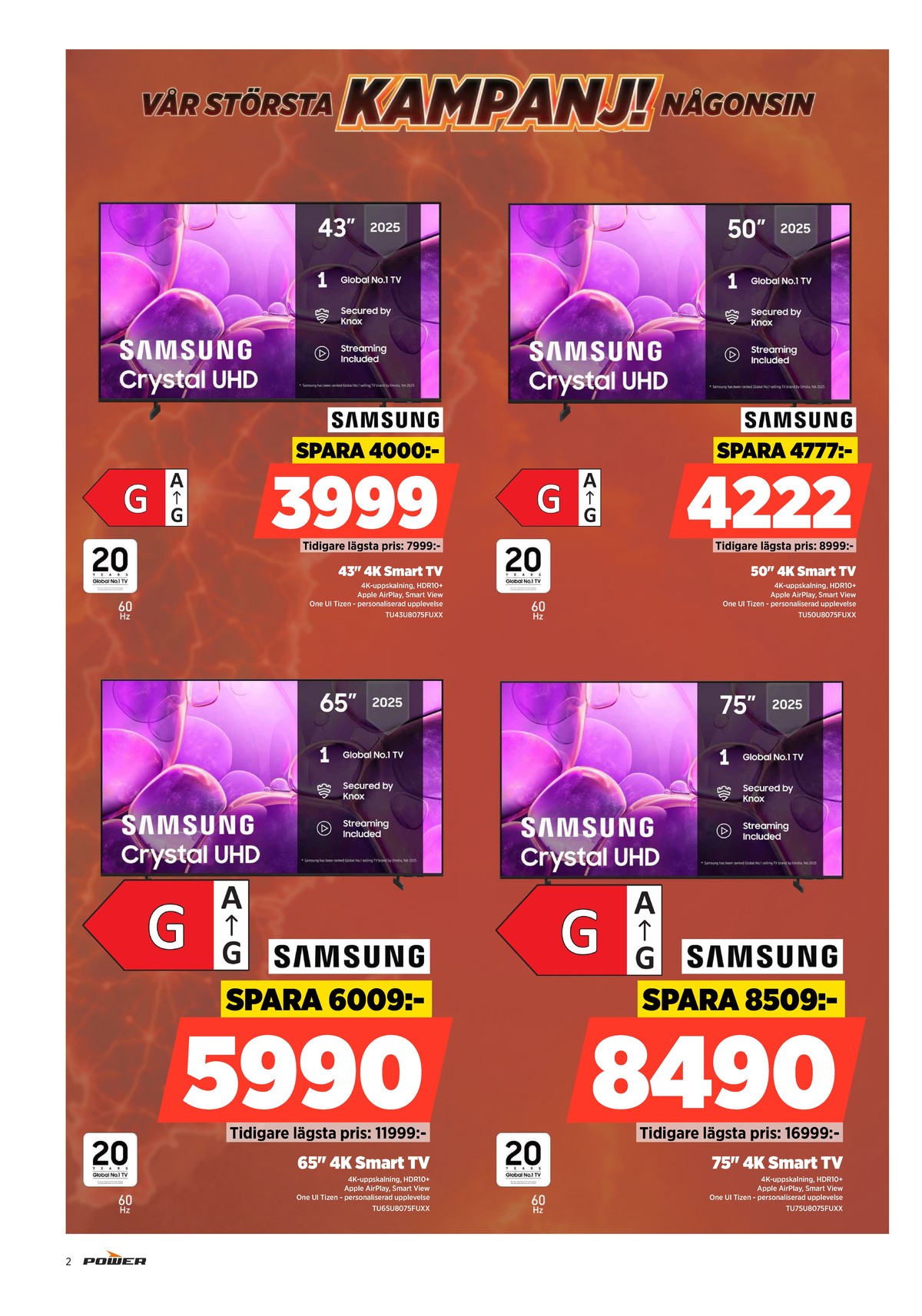 Se Power reklamblad för vecka 34 på Kampanjveckan.se. Se bra erbjudanden på många varor. Läs reklambladet här! Sida 2