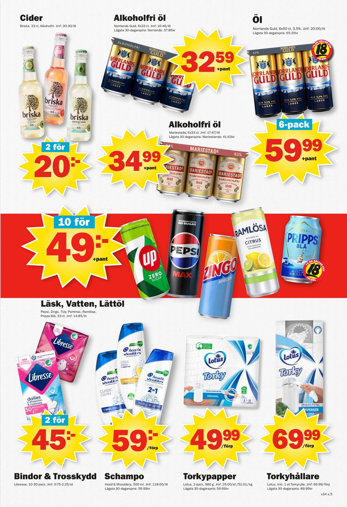 Se Pekås reklamblad för vecka 34 på Kampanjveckan.se. Se bra erbjudanden på många varor, t.ex. päron cider päroncider eller fläder cider fläder. Läs reklambladet här! Sida 5
