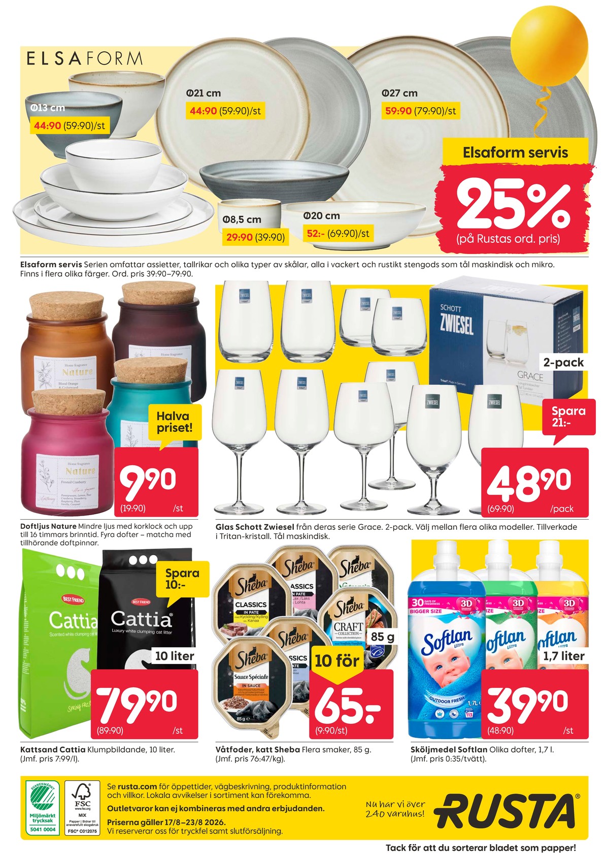 Se Rusta reklamblad för vecka 34 på Kampanjveckan.se. Se bra erbjudanden på många varor. Läs reklambladet här! Sida 16