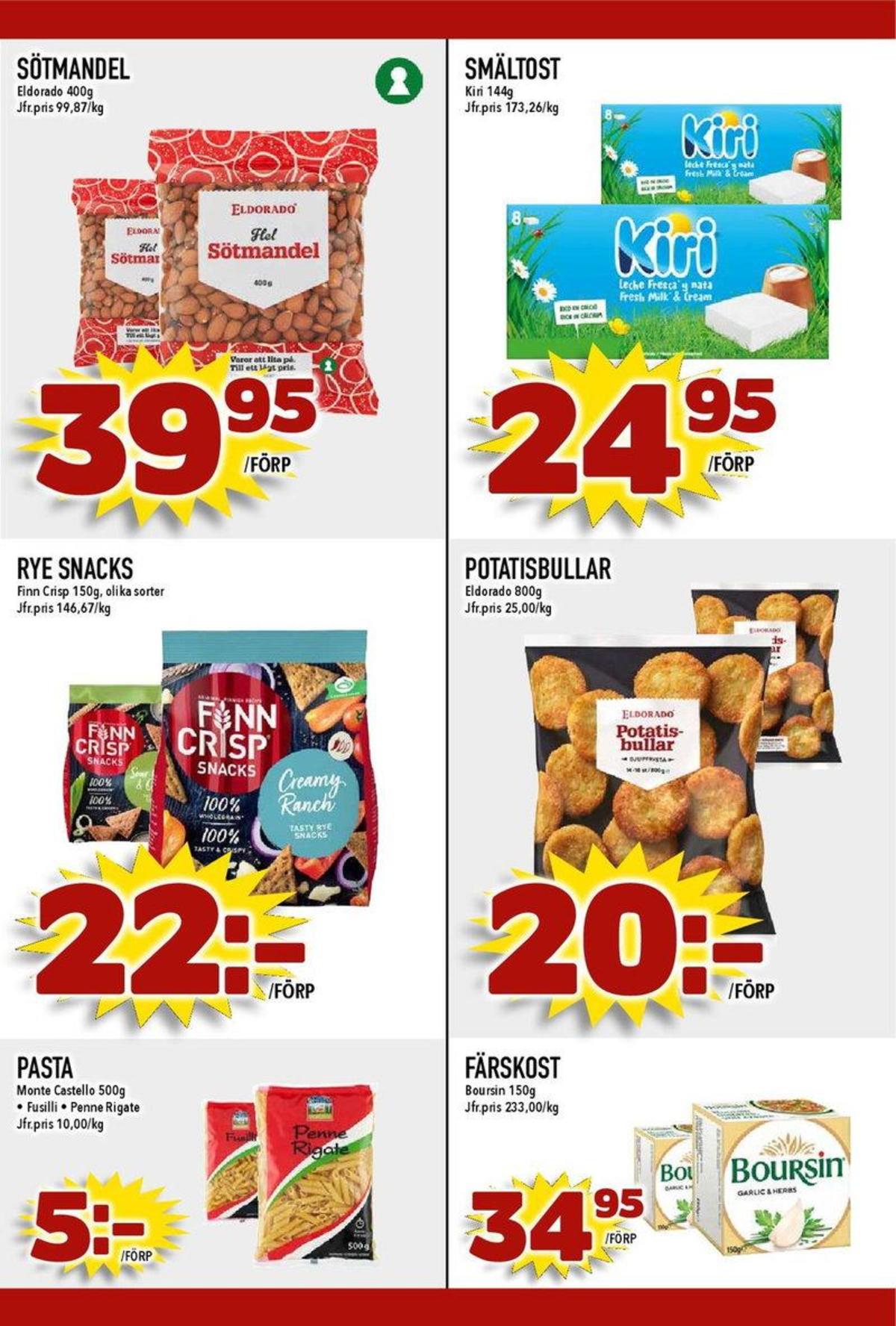 Se MatDax reklamblad för vecka 34 på Kampanjveckan.se. Se bra erbjudanden på många varor, t.ex. pasta sorterad monte castello eller rågbröd snacks finn crisp. Läs reklambladet här! Sida 20
