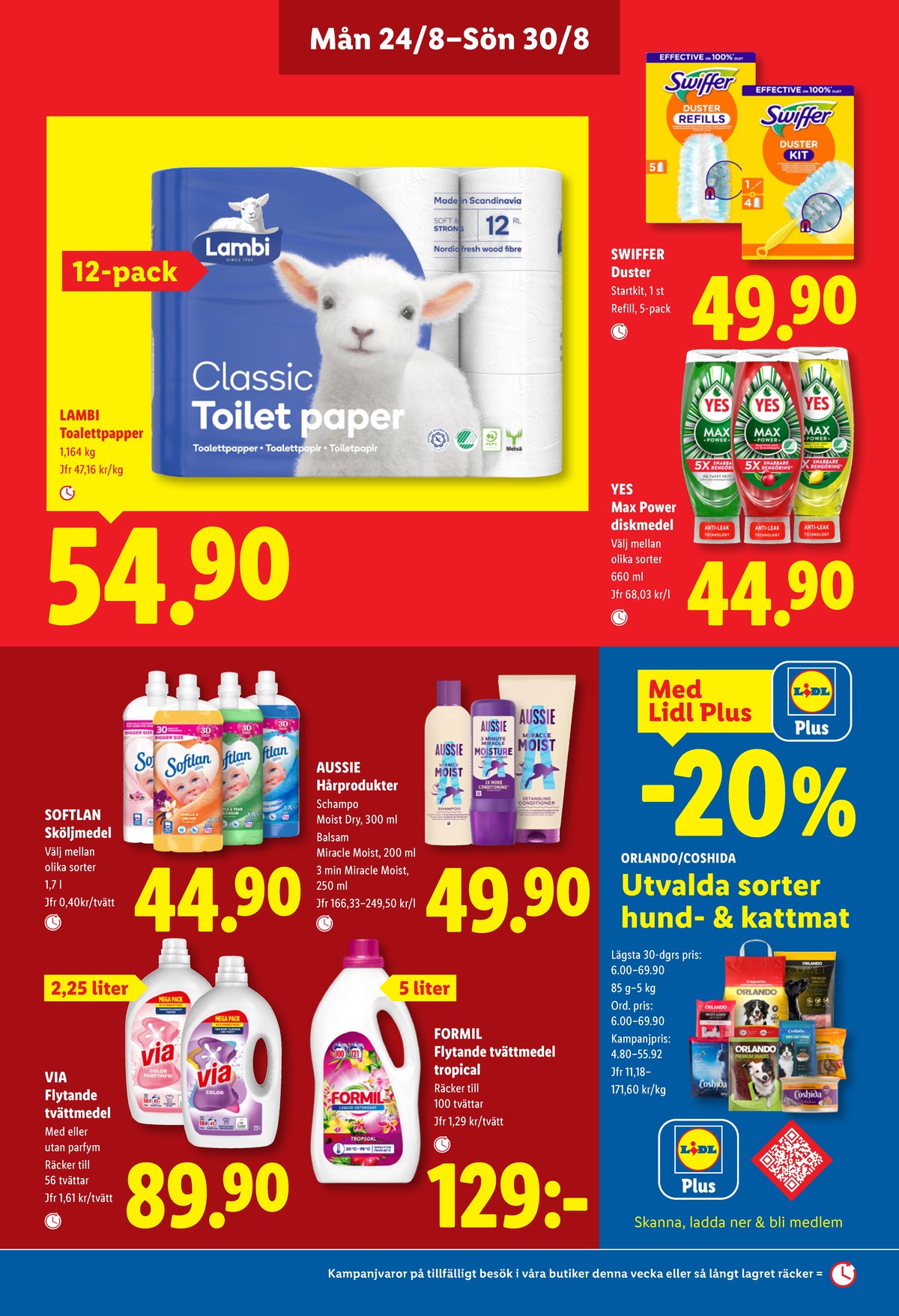 Se Lidl reklamblad för vecka 35 på Kampanjveckan.se. Se bra erbjudanden på många varor, t.ex. dammvippa swiffer eller dammvippa swiffer. Läs reklambladet här! Sida 12
