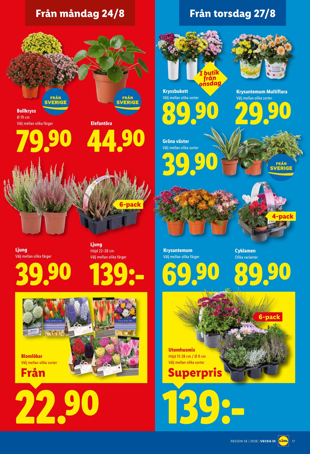Se Lidl reklamblad för vecka 35 på Kampanjveckan.se. Se bra erbjudanden på många varor, t.ex. krukväxt okänd eller krukväxt okänd. Läs reklambladet här! Sida 19
