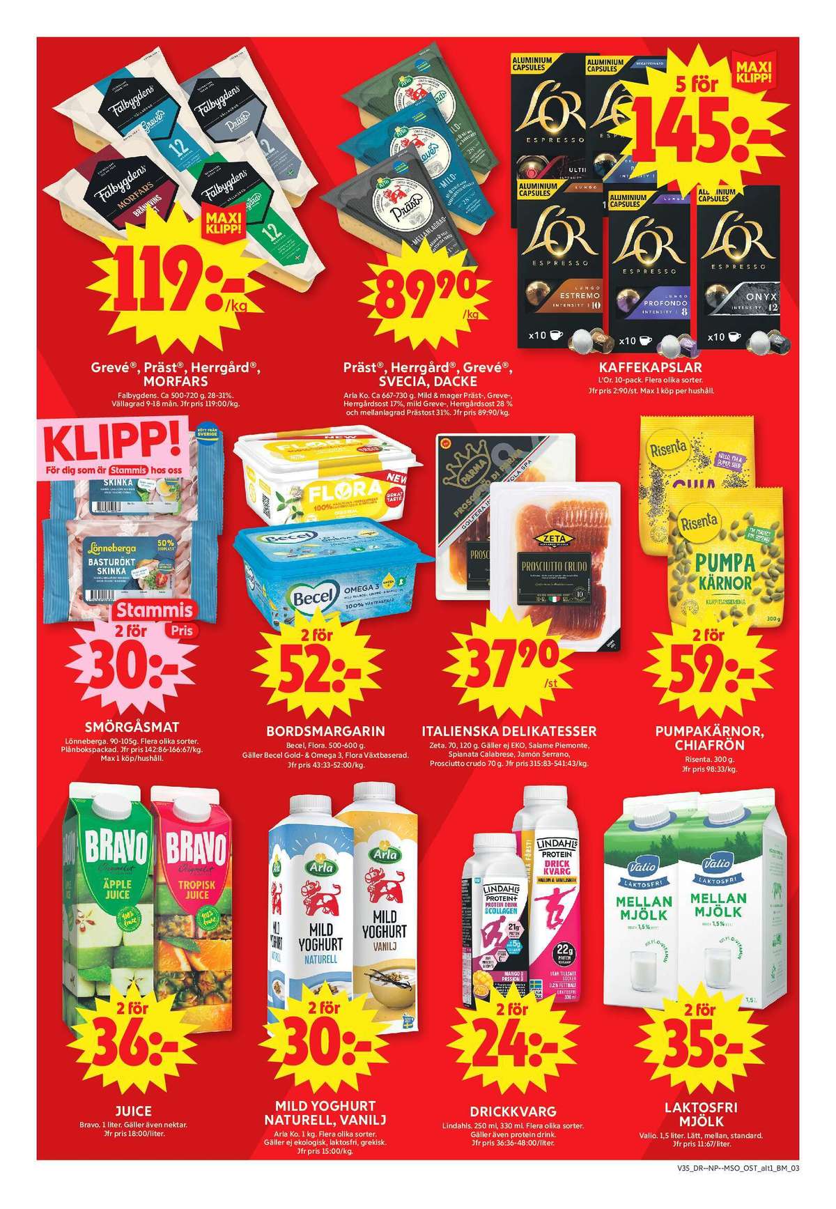 Se ICA Maxi reklamblad för vecka 35 på Kampanjveckan.se. Se bra erbjudanden på många varor, t.ex. prästost falbygdens eller prästost arla. Läs reklambladet här! Sida 7
