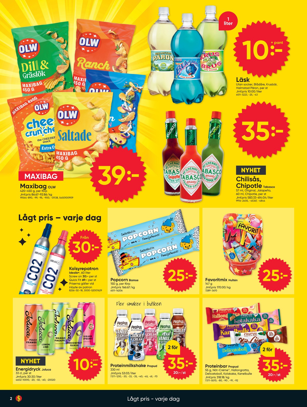 Se Dollarstore reklamblad för vecka 35 på Kampanjveckan.se. Se bra erbjudanden på många varor, t.ex. mango pineapple energidryck mango pineapple eller andra varor. Läs reklambladet här! Sida 2