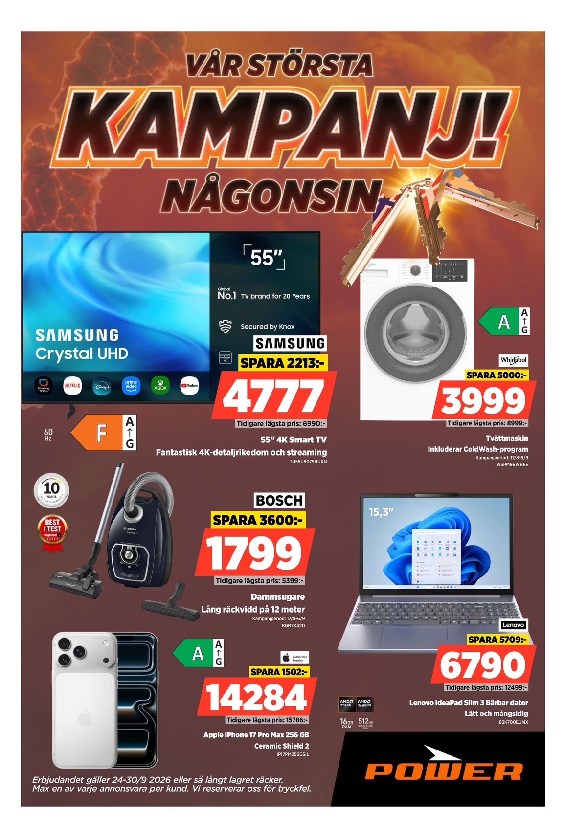 Se Power reklamblad för vecka 35 på Kampanjveckan.se. Se bra erbjudanden på många varor. Läs reklambladet här! Sida 1