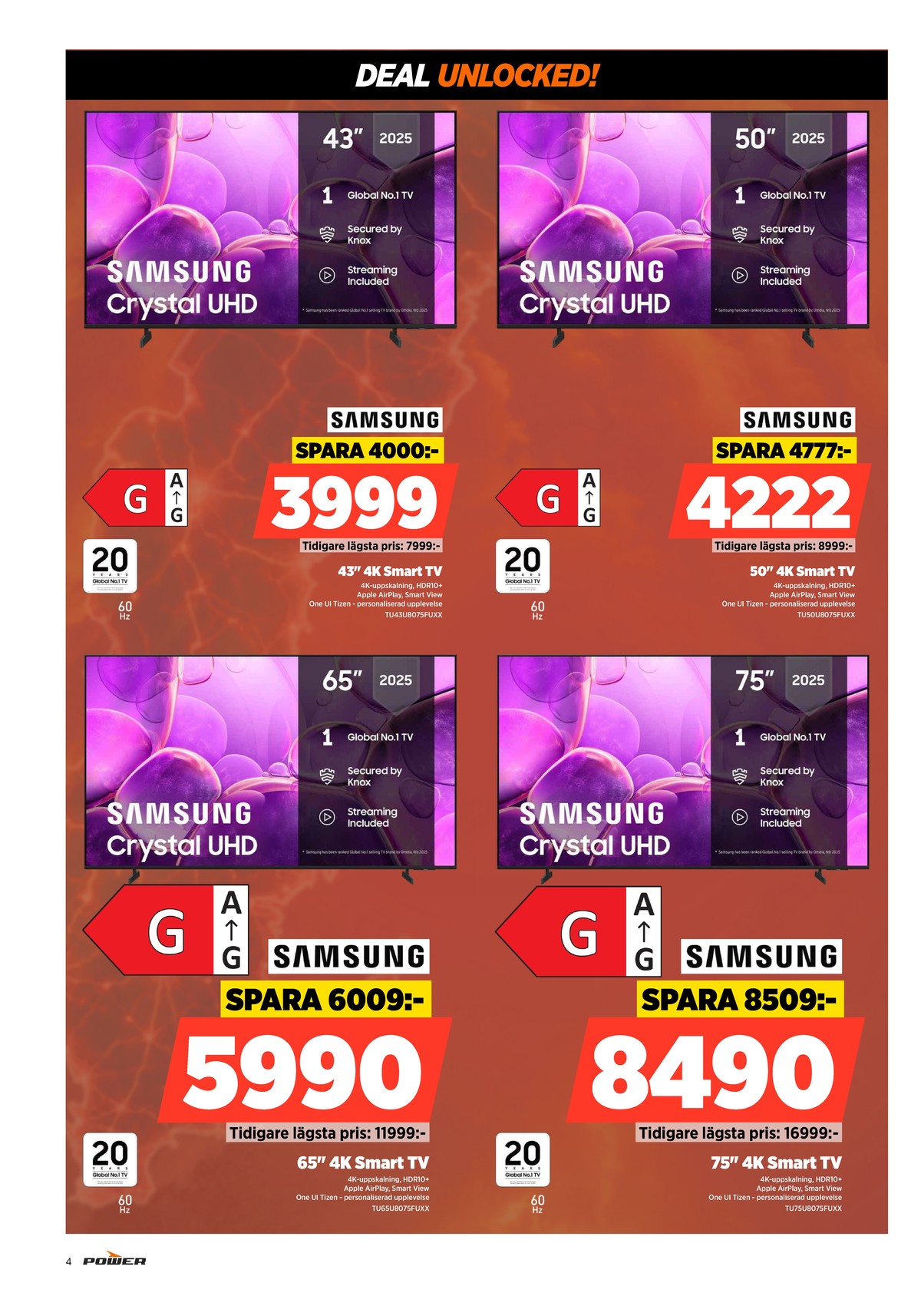 Se Power reklamblad för vecka 35 på Kampanjveckan.se. Se bra erbjudanden på många varor. Läs reklambladet här! Sida 4