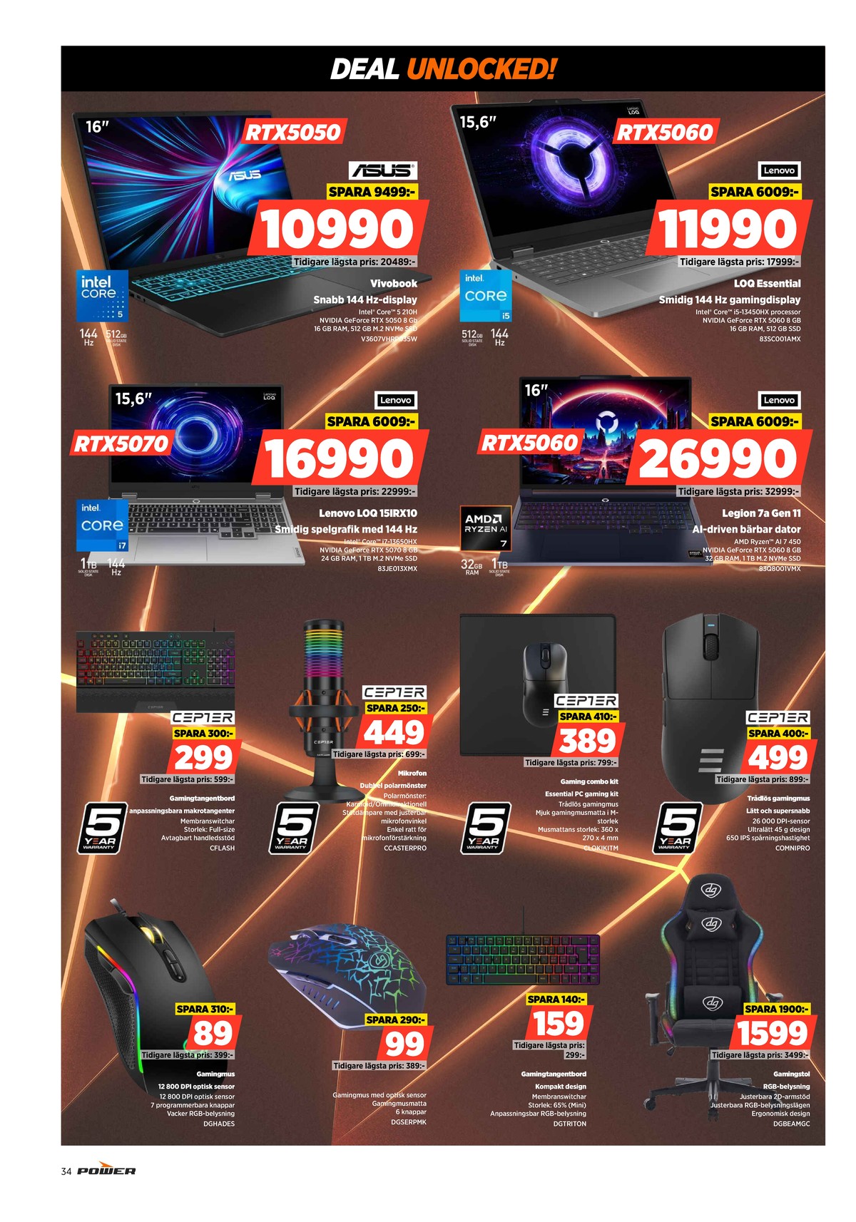 Se Power reklamblad för vecka 35 på Kampanjveckan.se. Se bra erbjudanden på många varor. Läs reklambladet här! Sida 34