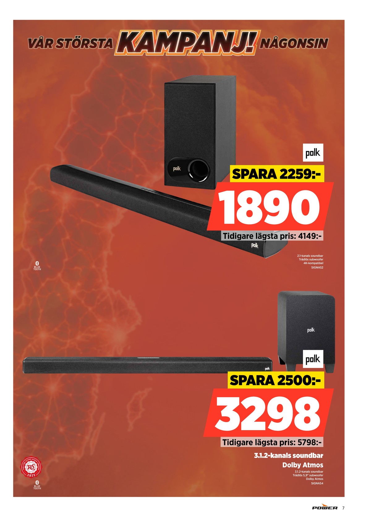 Se Power reklamblad för vecka 35 på Kampanjveckan.se. Se bra erbjudanden på många varor. Läs reklambladet här! Sida 7