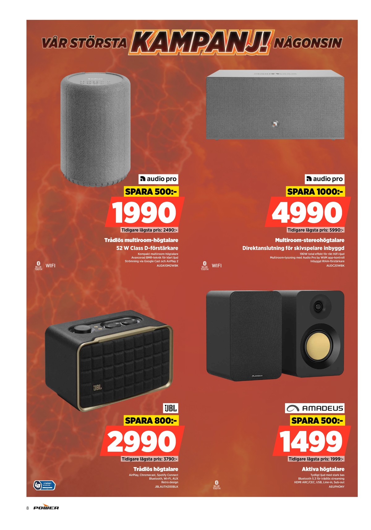 Se Power reklamblad för vecka 35 på Kampanjveckan.se. Se bra erbjudanden på många varor. Läs reklambladet här! Sida 8