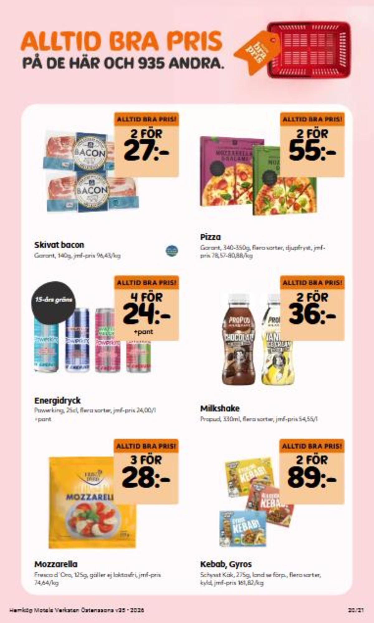 Se Östenssons reklamblad för vecka 35 på Kampanjveckan.se. Se bra erbjudanden på många varor, t.ex. milk shake propud eller energidryck powerking. Läs reklambladet här! Sida 20

