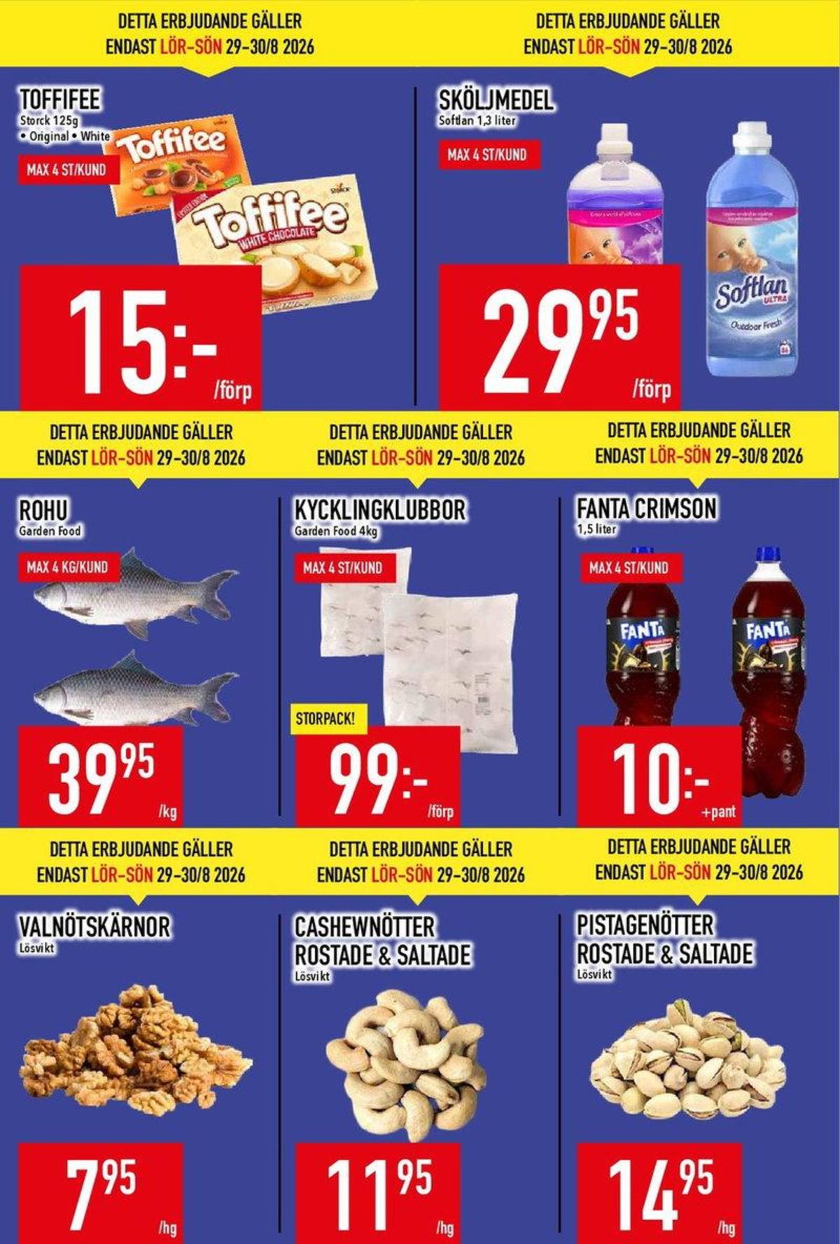 Se MatDax reklamblad för vecka 35 på Kampanjveckan.se. Se bra erbjudanden på många varor, t.ex. valnötskärnor okänd eller andra varor. Läs reklambladet här! Sida 6