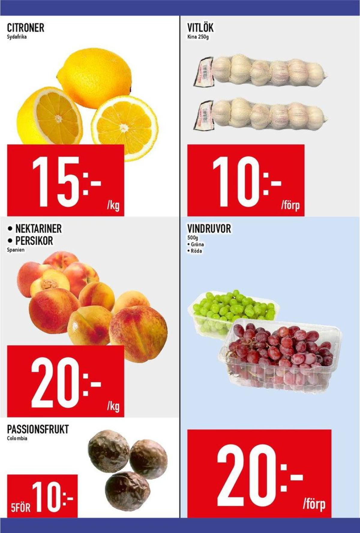 Se MatDax reklamblad för vecka 35 på Kampanjveckan.se. Se bra erbjudanden på många varor, t.ex. vindruvor okänd eller nektariner okänd. Läs reklambladet här! Sida 9
