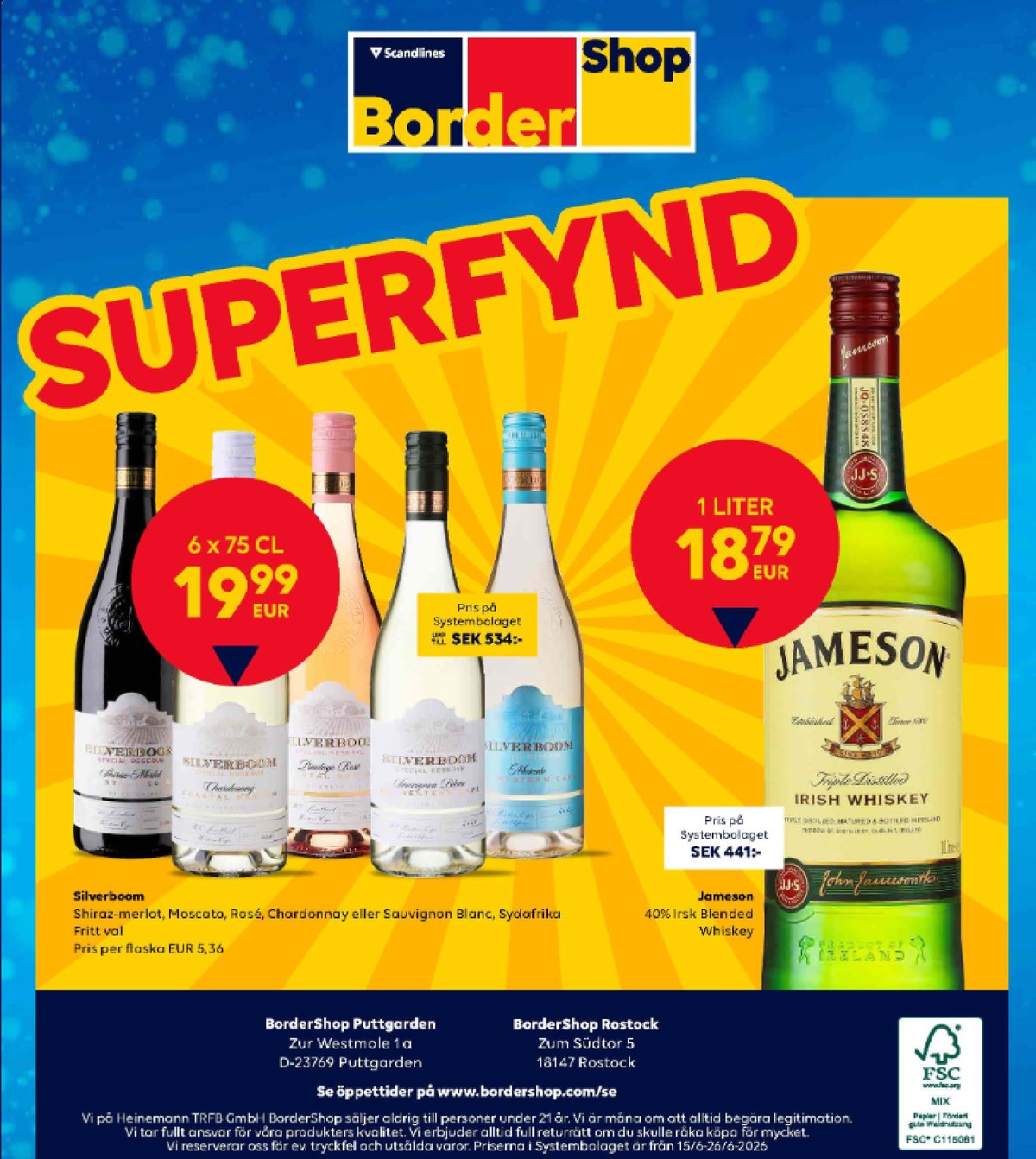 Se Scandlines Border Shop reklamblad för vecka 36 på Kampanjveckan.se. Se bra erbjudanden på många varor. Läs reklambladet här! Sida 28