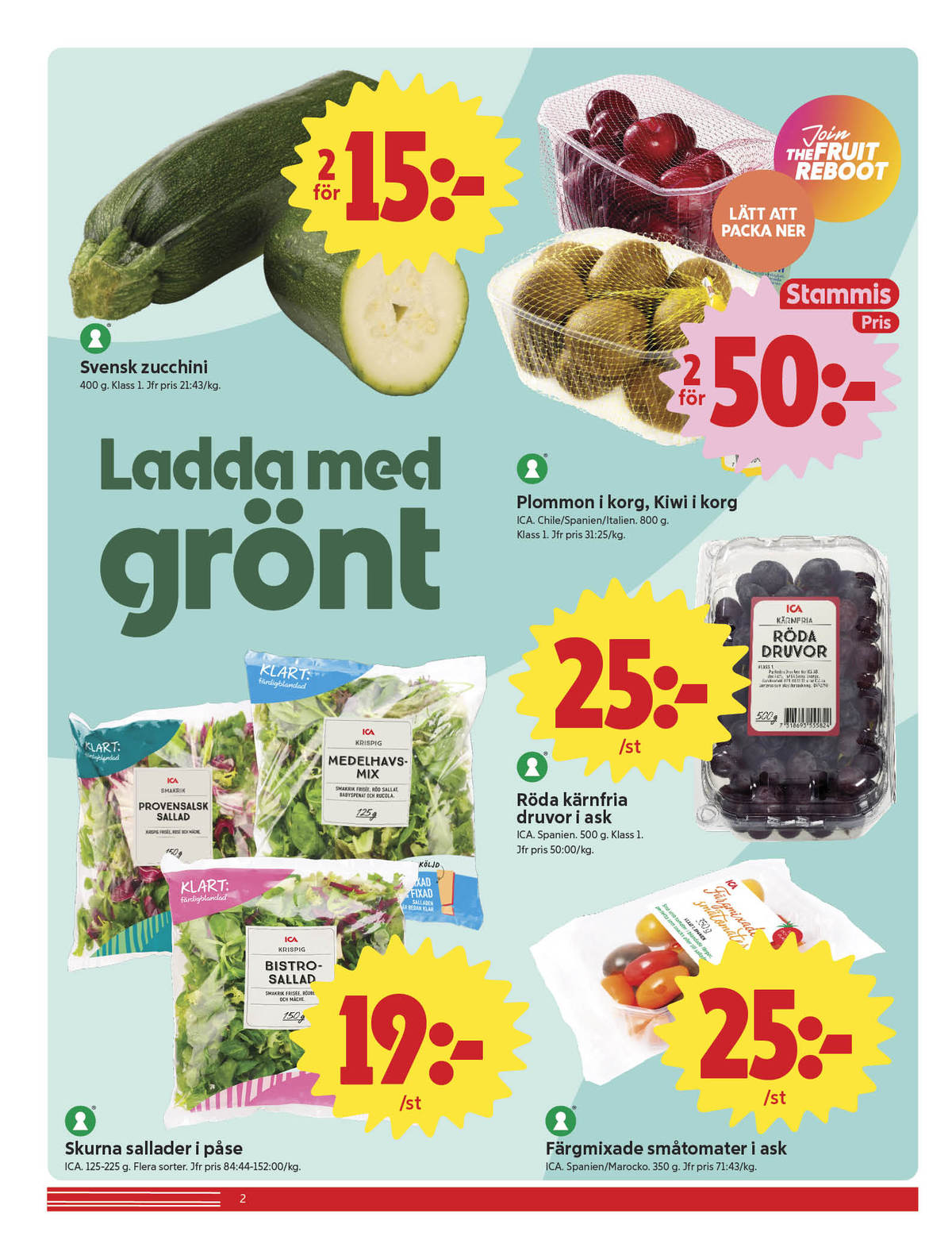 Se ICA Nära reklamblad för vecka 36 på Kampanjveckan.se. Se bra erbjudanden på många varor, t.ex. sallat ica eller tomater ica. Läs reklambladet här! Sida 2
