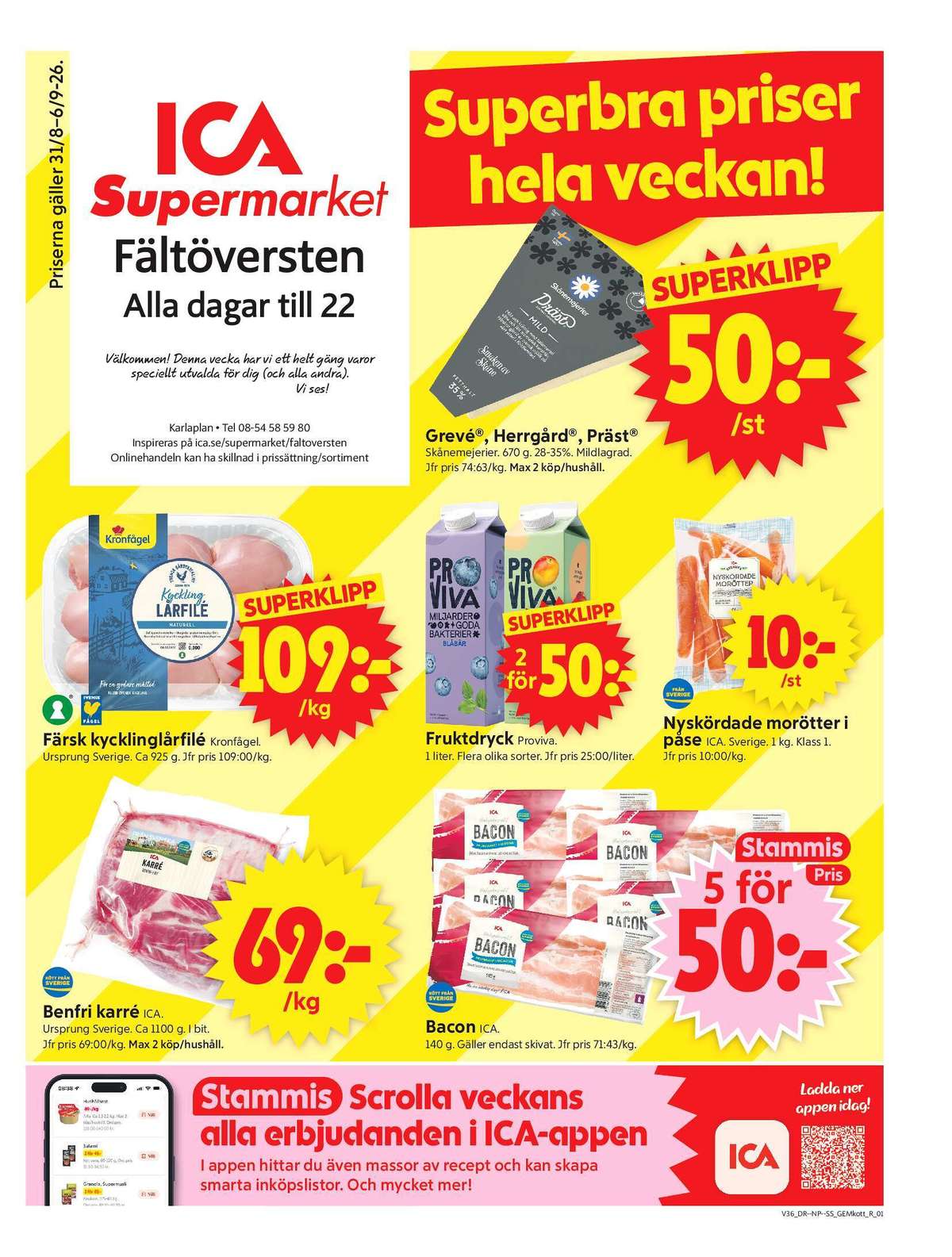 Se ICA Supermarket reklamblad för vecka 36 på Kampanjveckan.se. Se bra erbjudanden på många varor, t.ex. karrékotlett ica eller morötter ica. Läs reklambladet här! Sida 1
