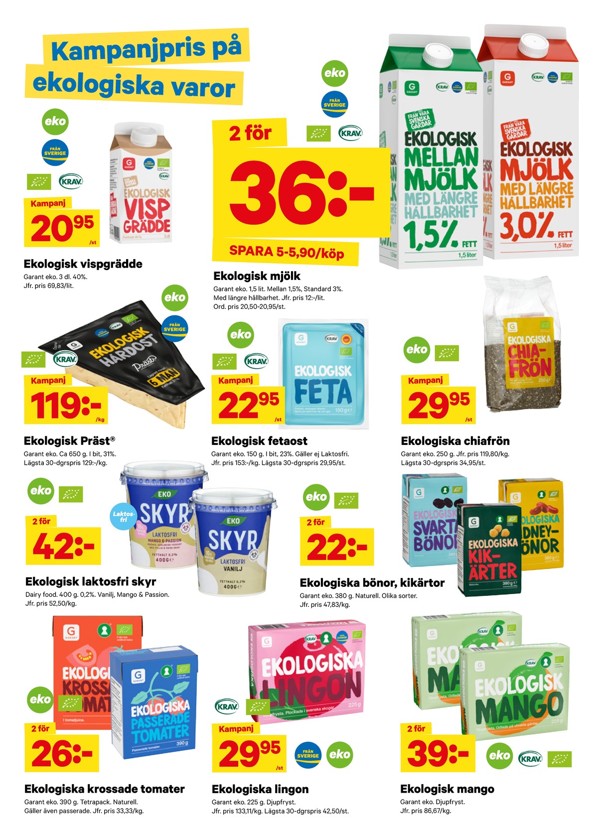 Se City Gross reklamblad för vecka 36 på Kampanjveckan.se. Se bra erbjudanden på många varor, t.ex. vispgrädde garant eller andra varor. Läs reklambladet här! Sida 7