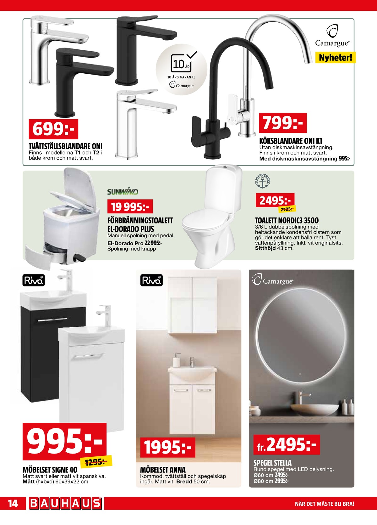 Se Bauhaus reklamblad för vecka 36 på Kampanjveckan.se. Se bra erbjudanden på många varor. Läs reklambladet här! Sida 14