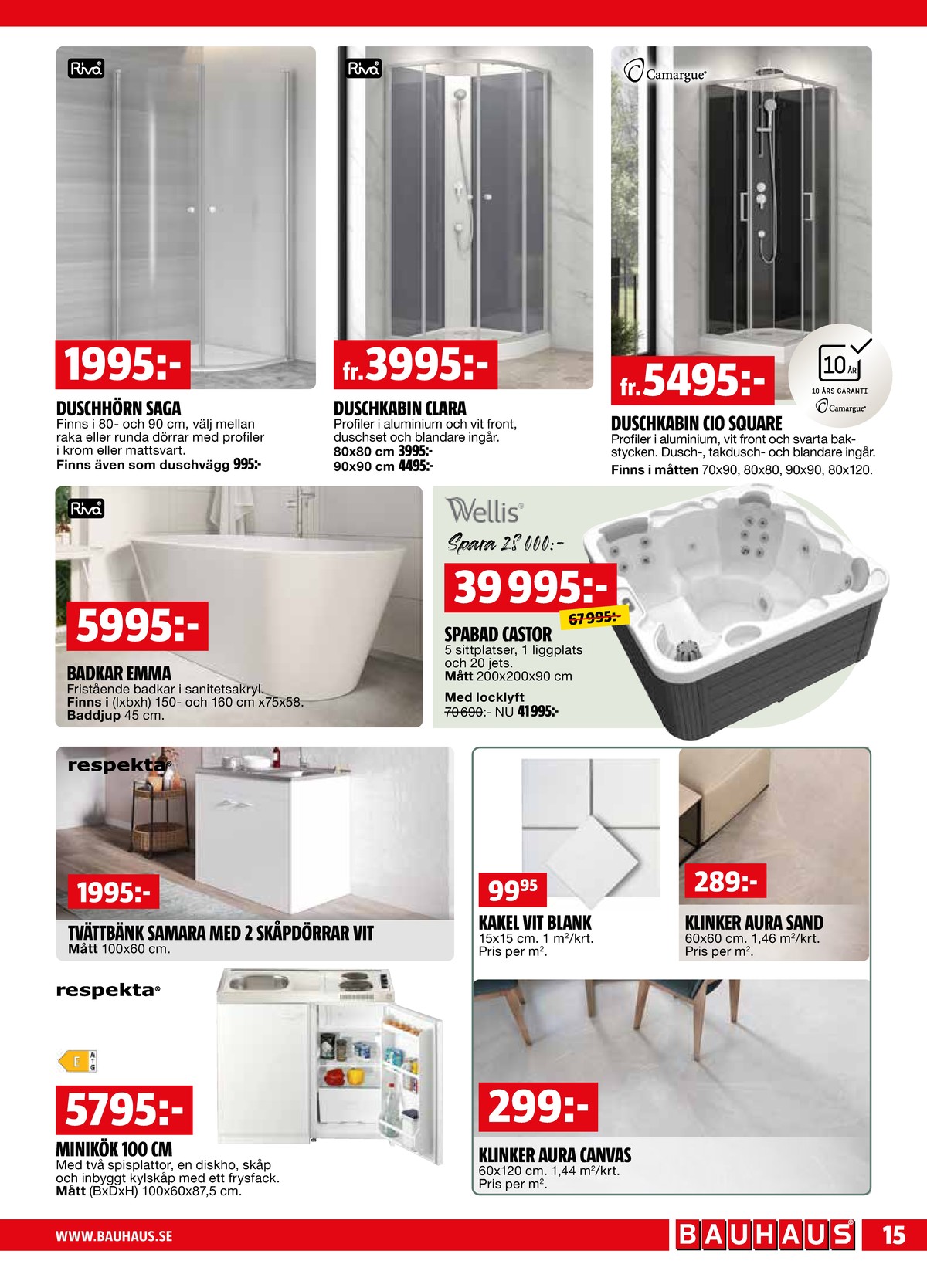 Se Bauhaus reklamblad för vecka 36 på Kampanjveckan.se. Se bra erbjudanden på många varor. Läs reklambladet här! Sida 15