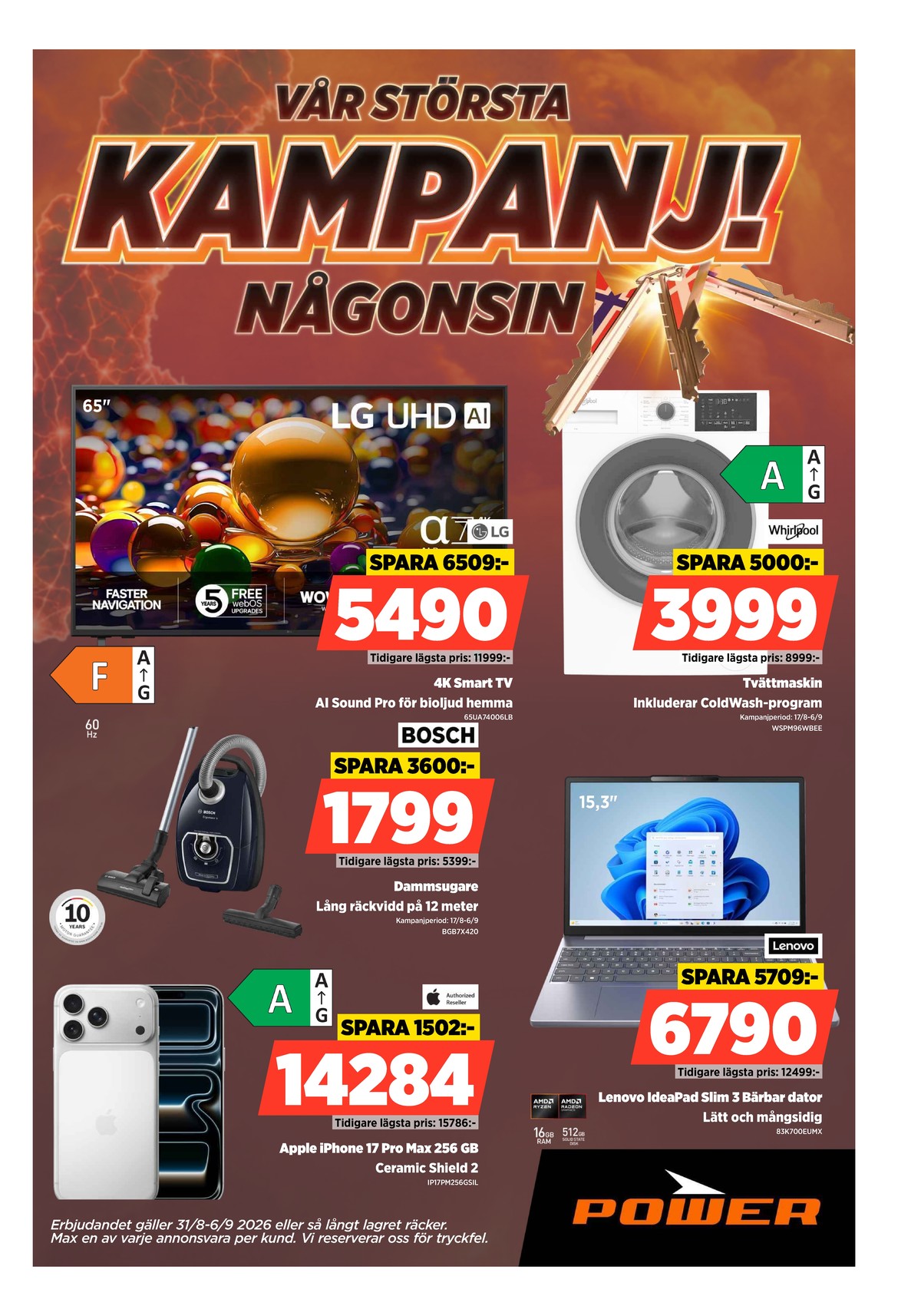 Se Power reklamblad för vecka 36 på Kampanjveckan.se. Se bra erbjudanden på många varor. Läs reklambladet här! Sida 1