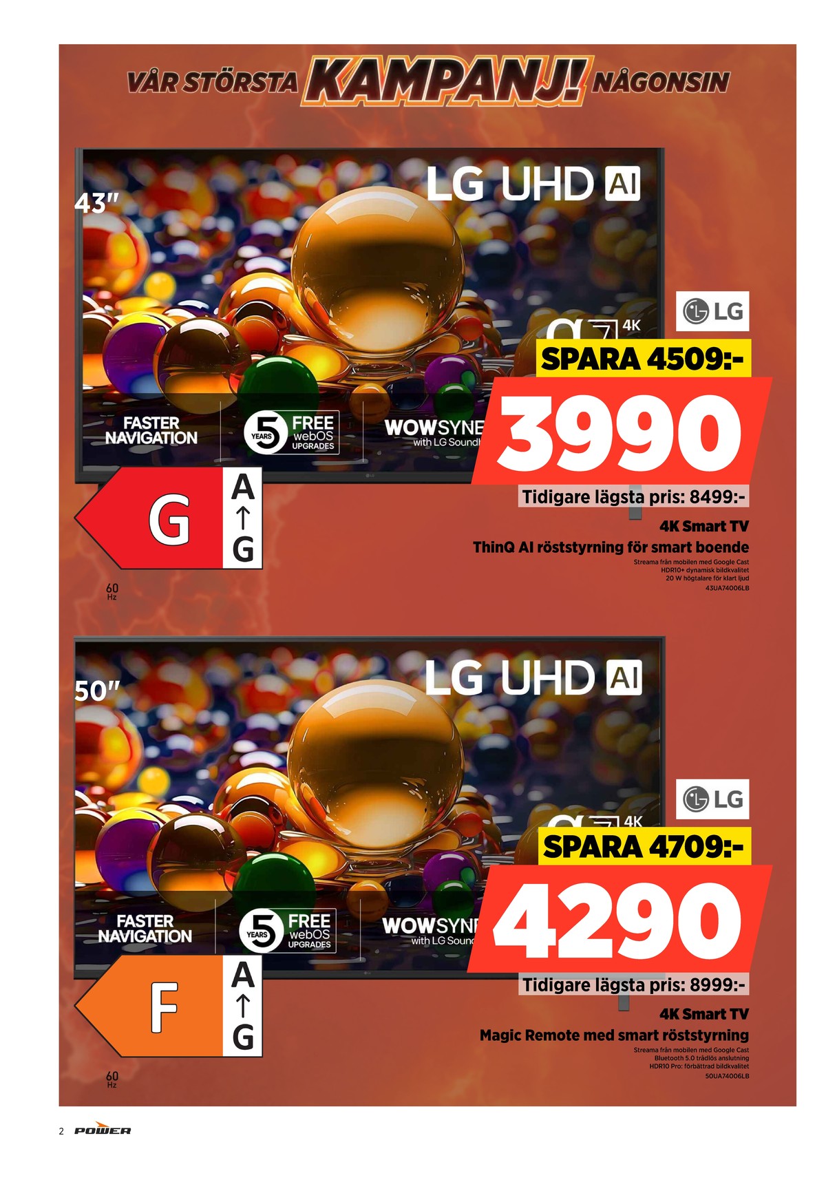 Se Power reklamblad för vecka 36 på Kampanjveckan.se. Se bra erbjudanden på många varor. Läs reklambladet här! Sida 2