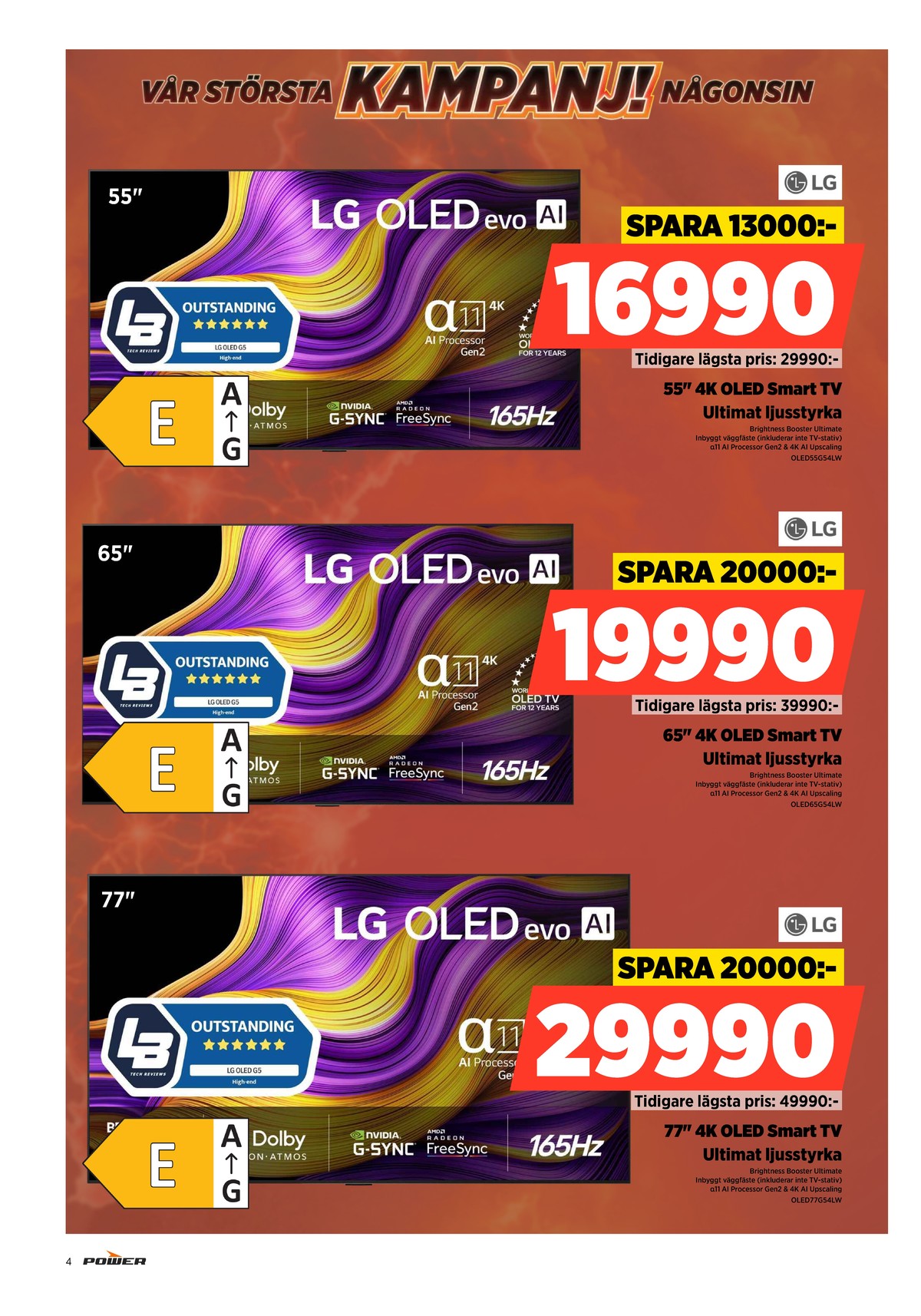 Se Power reklamblad för vecka 36 på Kampanjveckan.se. Se bra erbjudanden på många varor. Läs reklambladet här! Sida 4