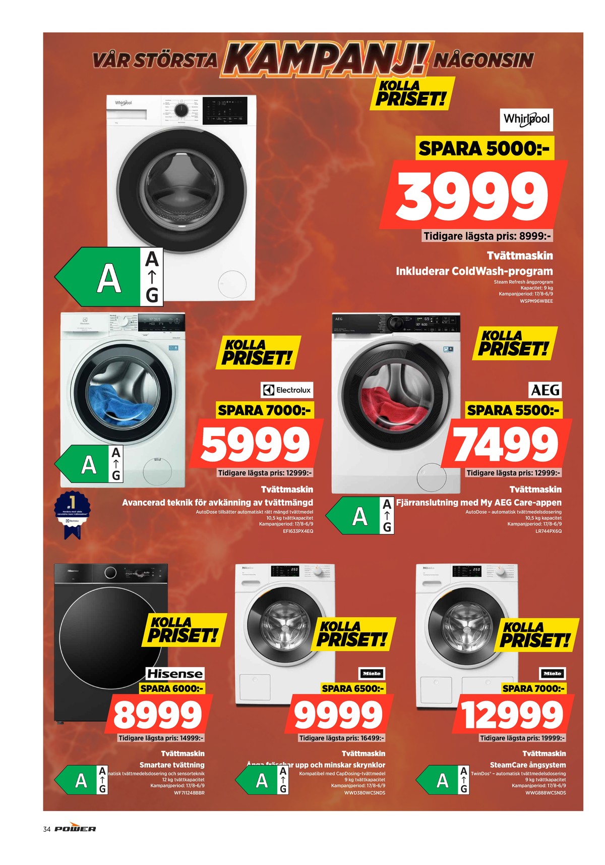 Se Power reklamblad för vecka 36 på Kampanjveckan.se. Se bra erbjudanden på många varor. Läs reklambladet här! Sida 34