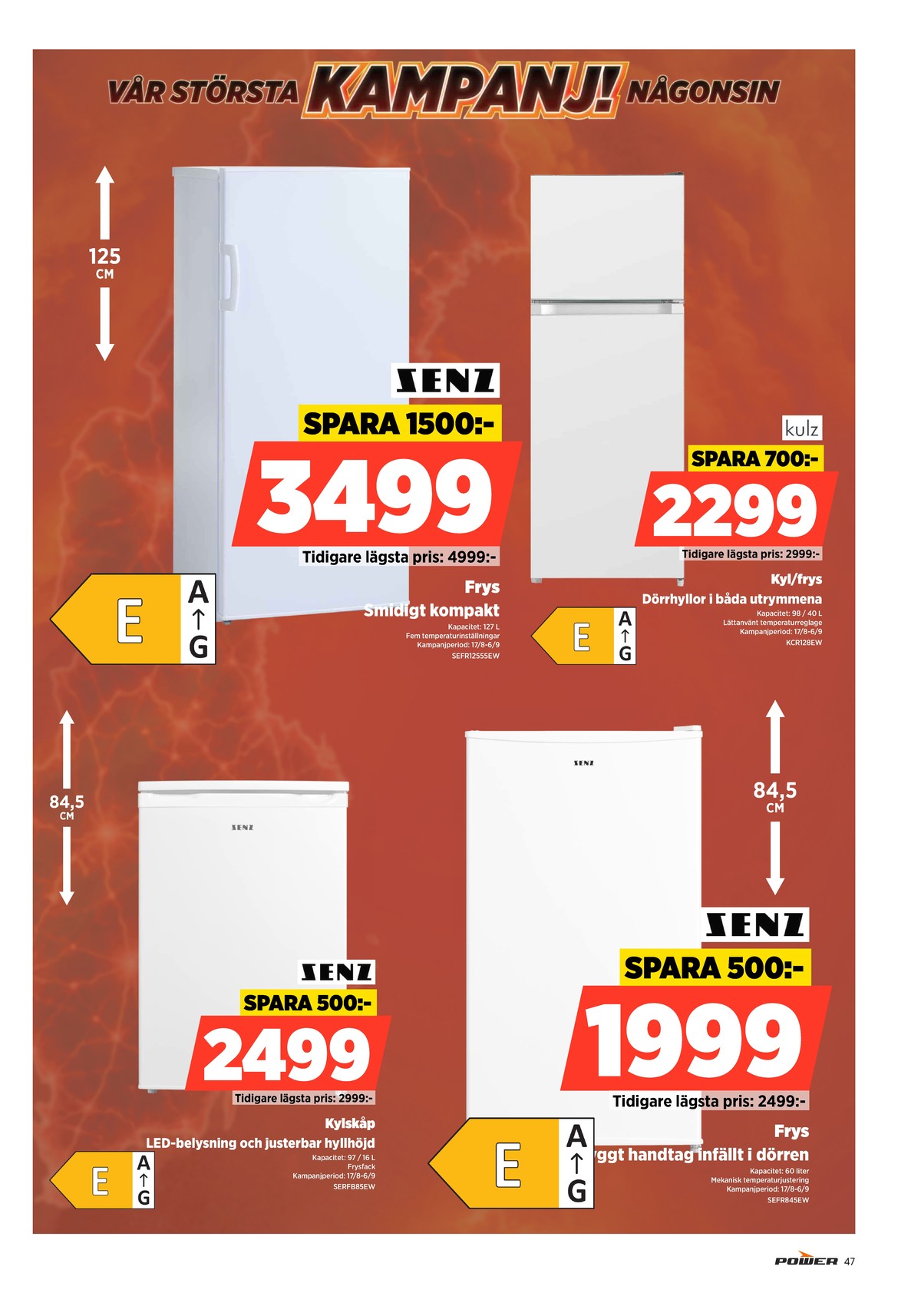 Se Power reklamblad för vecka 36 på Kampanjveckan.se. Se bra erbjudanden på många varor. Läs reklambladet här! Sida 47