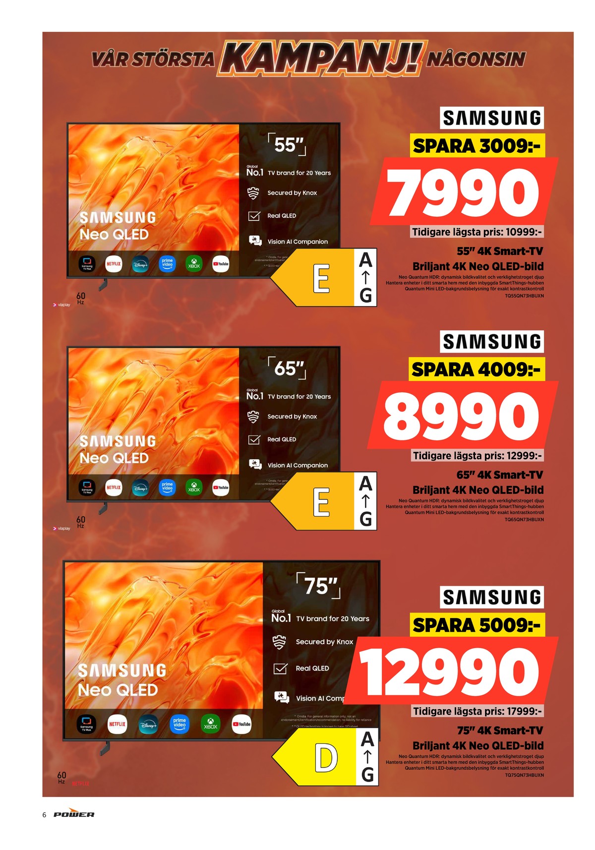 Se Power reklamblad för vecka 36 på Kampanjveckan.se. Se bra erbjudanden på många varor. Läs reklambladet här! Sida 6
