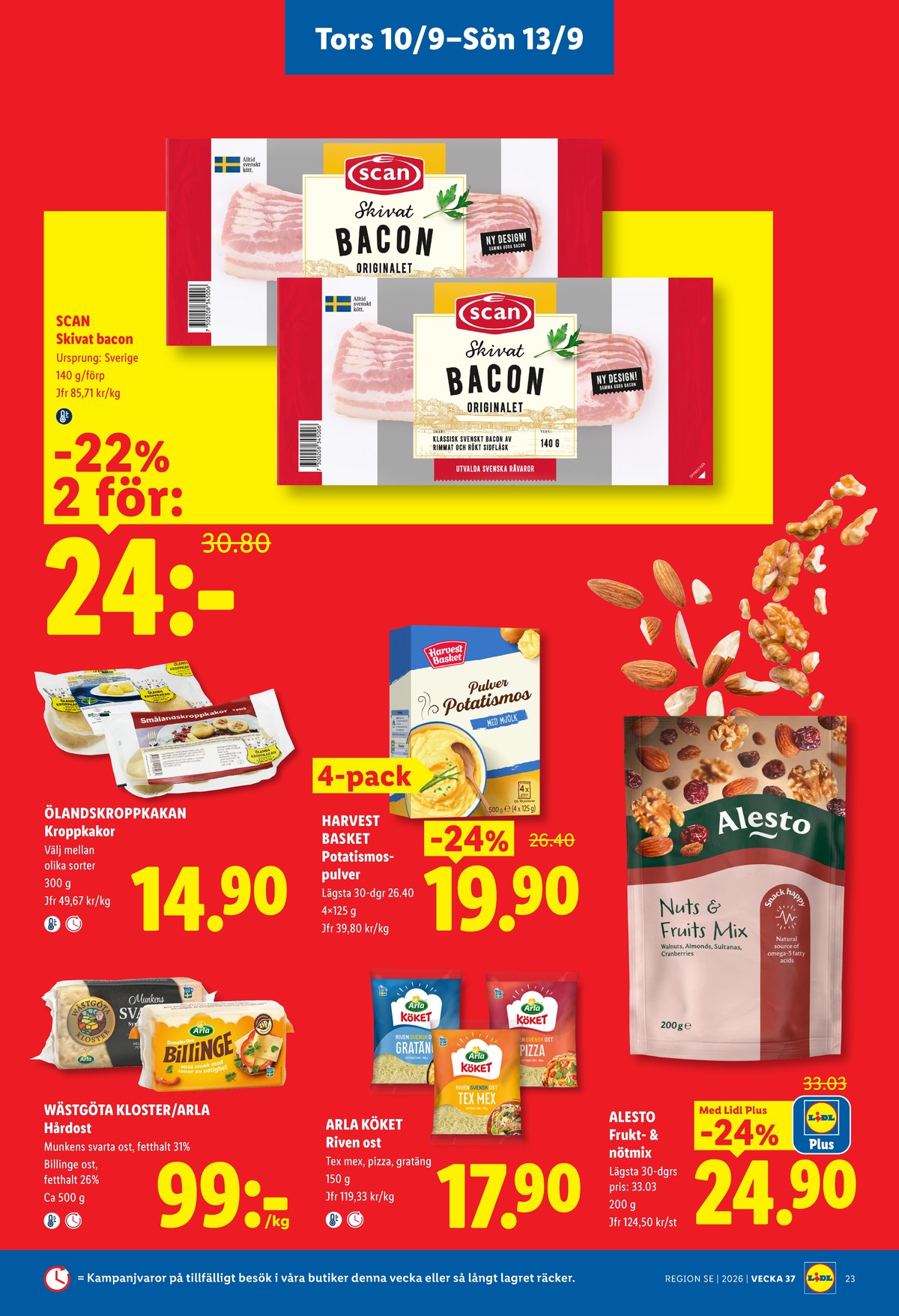 Se Lidl reklamblad för vecka 37 på Kampanjveckan.se. Se bra erbjudanden på många varor, t.ex. billinge smakrike eller baconskivor scan. Läs reklambladet här! Sida 28

