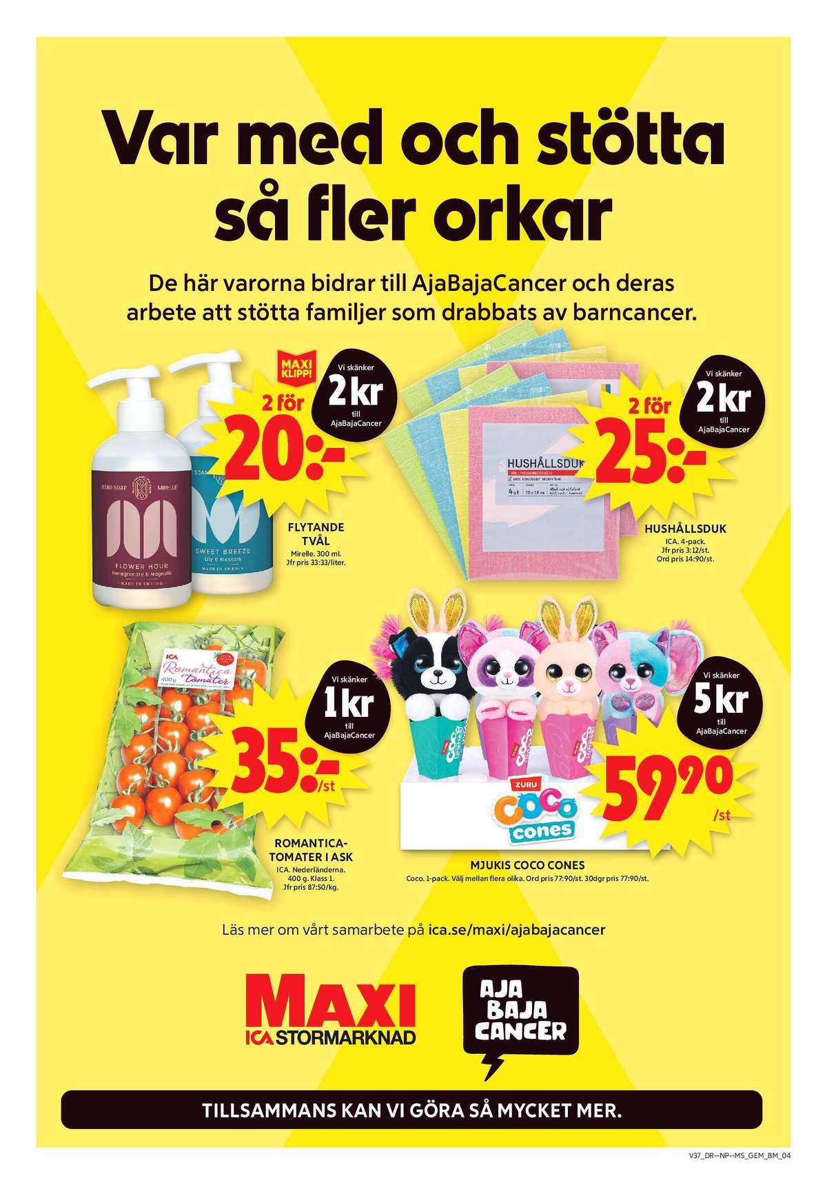 Se ICA Maxi reklamblad för vecka 37 på Kampanjveckan.se. Se bra erbjudanden på många varor, t.ex. romanticatomat ica eller tvål flytande mirelle. Läs reklambladet här! Sida 4
