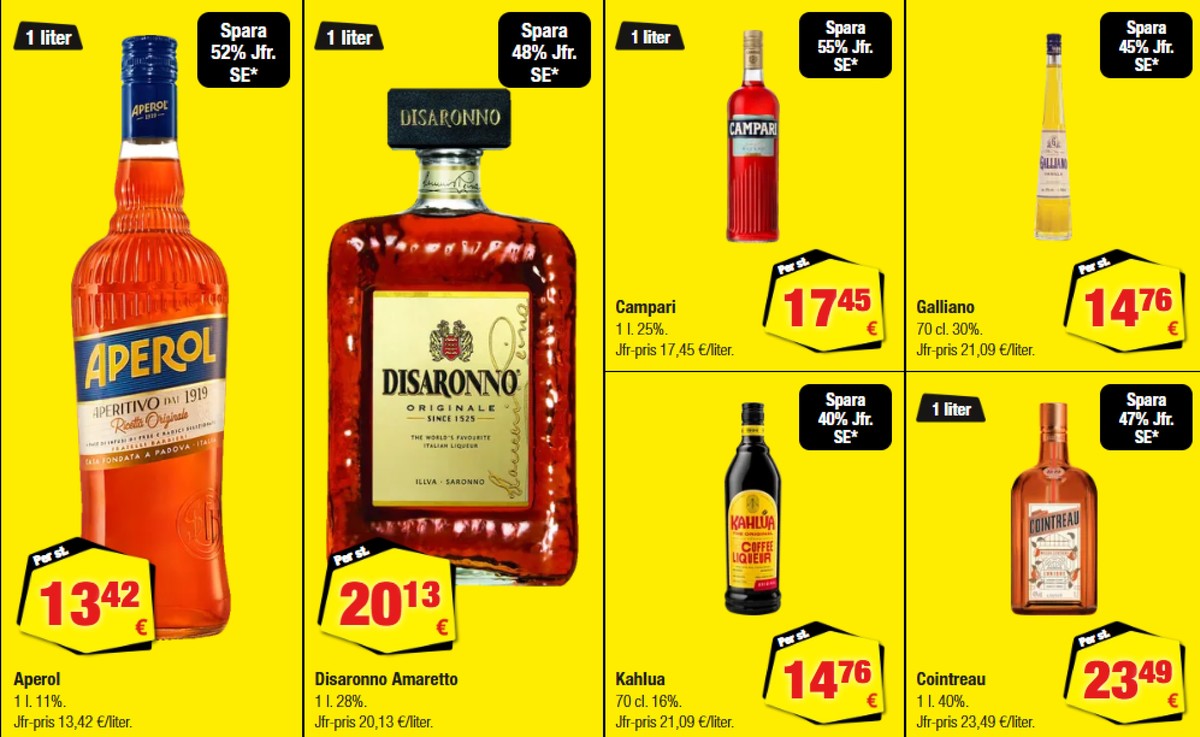 Se Calle reklamblad för vecka 37 på Kampanjveckan.se. Se bra erbjudanden på många varor, t.ex. likör l unique eller cafélikör kahlua. Läs reklambladet här! Sida 13
