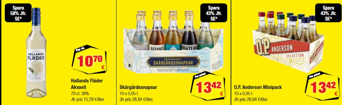 Se Calle reklamblad för vecka 37 på Kampanjveckan.se. Se bra erbjudanden på många varor, t.ex. snaps fläder eller snaps skärgårdssnapsar. Läs reklambladet här! Sida 16
