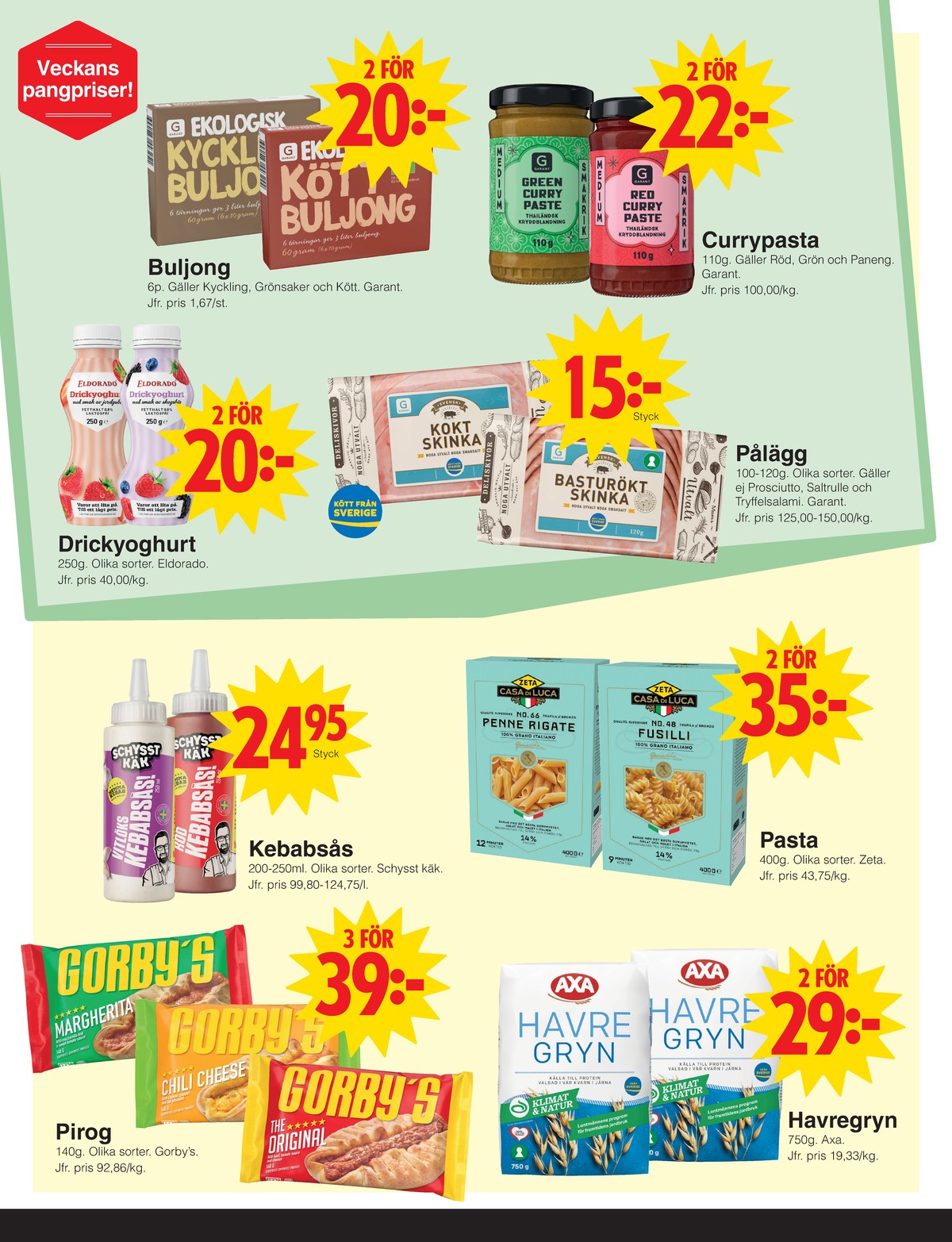Se Matöppet reklamblad för vecka 37 på Kampanjveckan.se. Se bra erbjudanden på många varor, t.ex. buljongtärningar garant eller andra varor. Läs reklambladet här! Sida 2