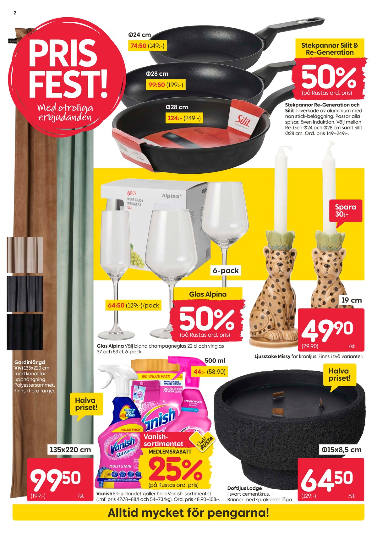 Se Rusta reklamblad för vecka 37 på Kampanjveckan.se. Se bra erbjudanden på många varor. Läs reklambladet här! Sida 2