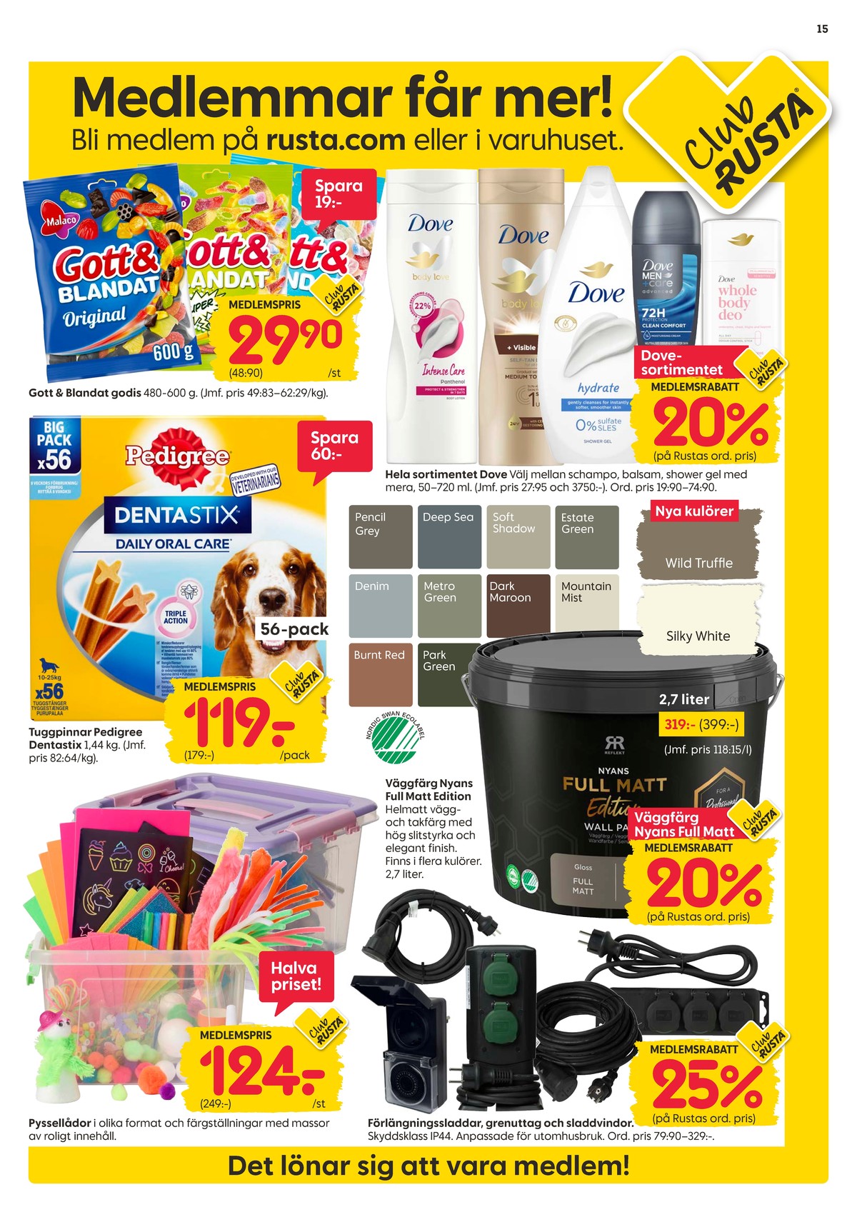Se Rusta reklamblad för vecka 37 på Kampanjveckan.se. Se bra erbjudanden på många varor. Läs reklambladet här! Sida 15