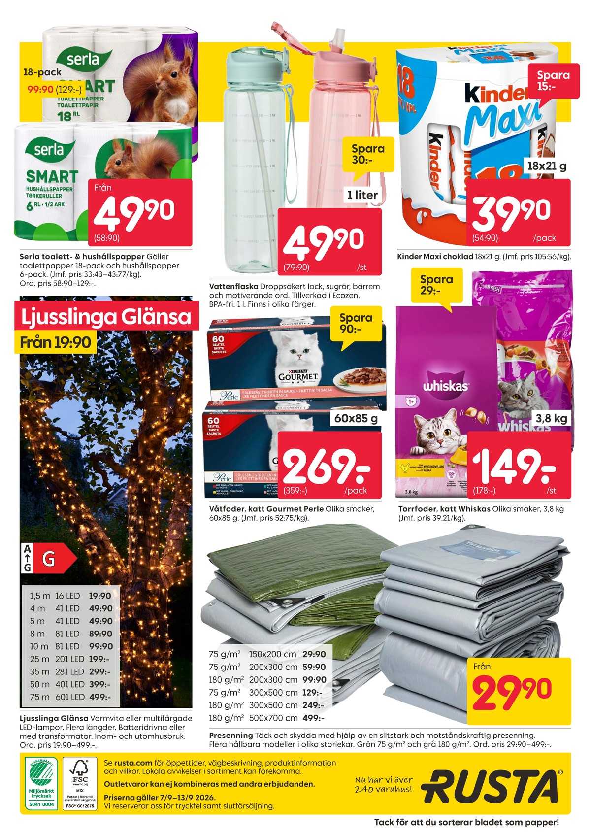 Se Rusta reklamblad för vecka 37 på Kampanjveckan.se. Se bra erbjudanden på många varor. Läs reklambladet här! Sida 16